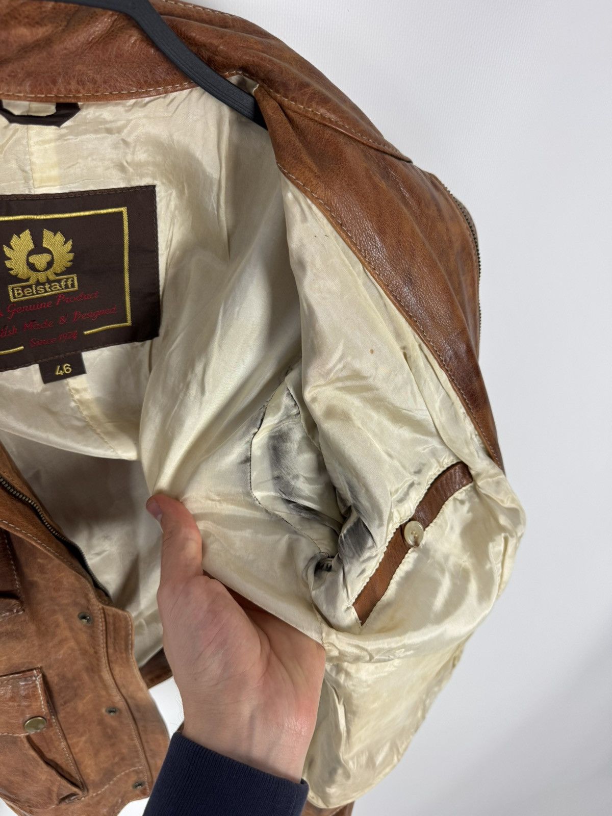 Belstaff Belstaff Brad Leather Brown Motorcycling Women’s Jacket Size XL / US 12-14 / IT 48-50 - 23 Thumbnail
