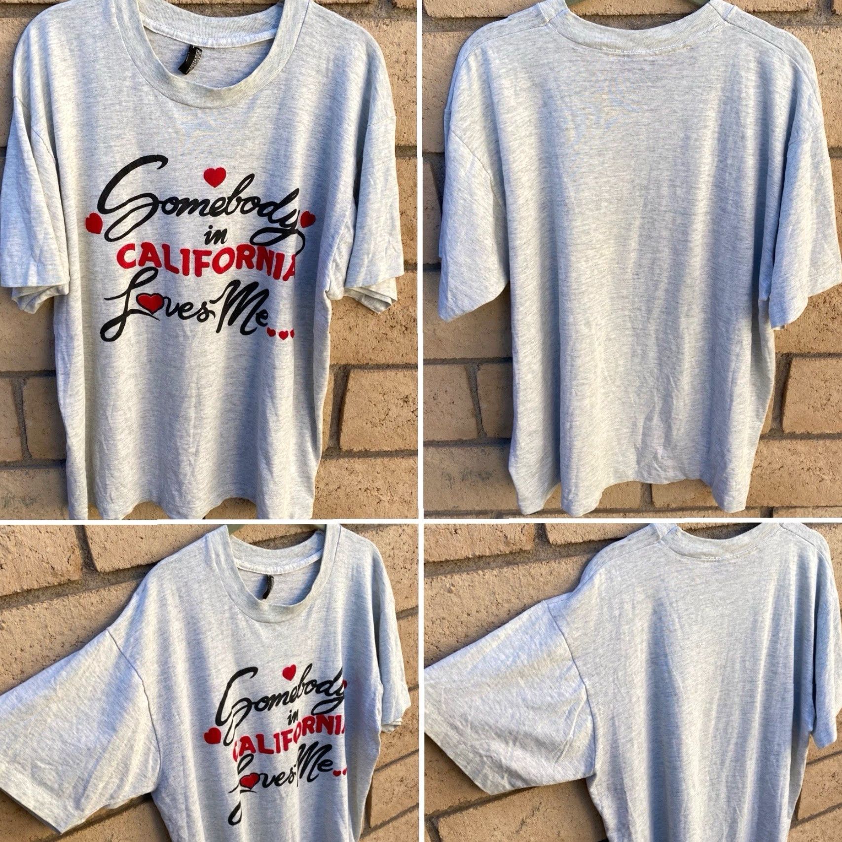 Vintage VINTAGE Somebody In California Loves Me T-Shirt Size US XL / EU 56 / 4 - 7 Thumbnail