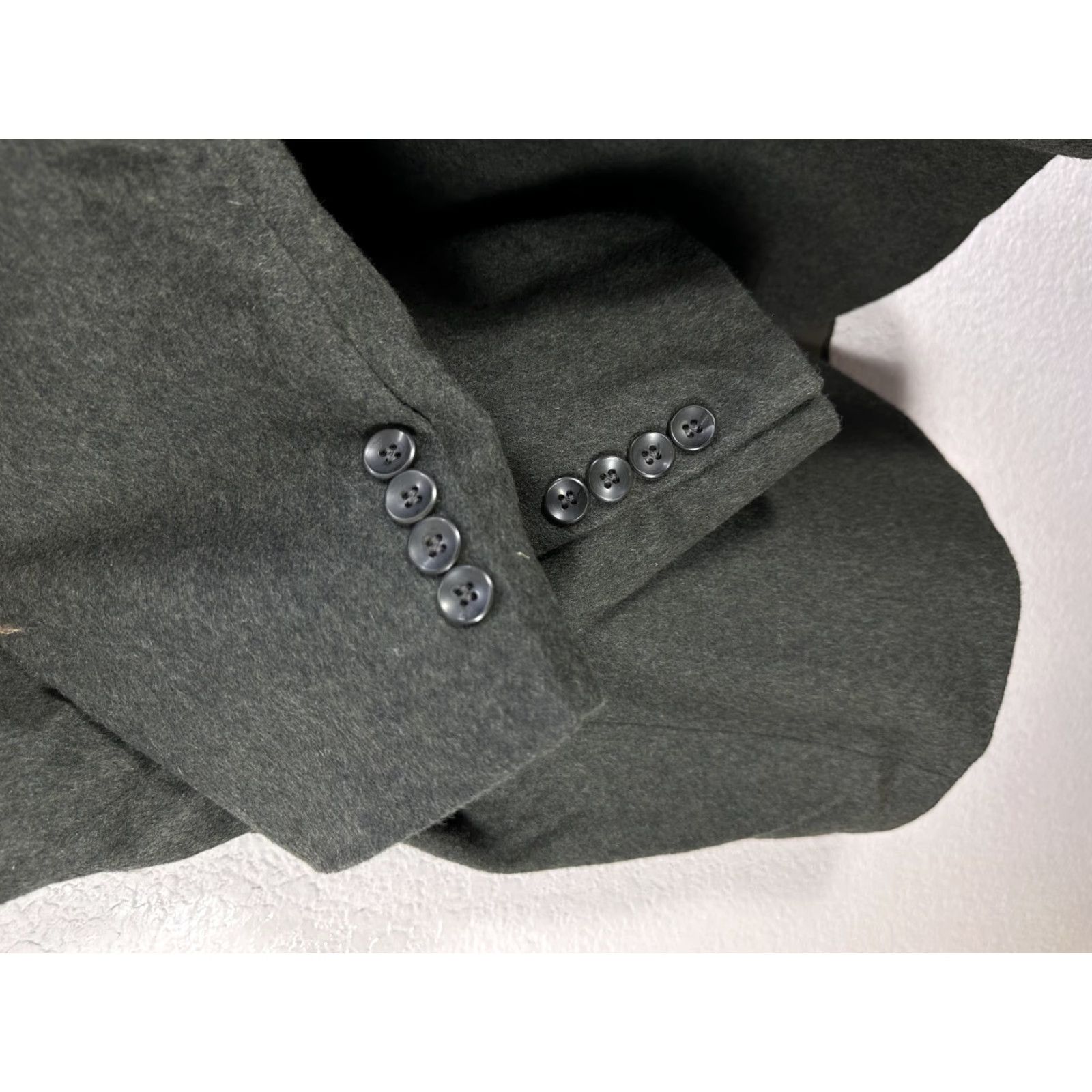 Oscar De La Renta VINTAGE Oscar de la Renta Blazer Jacket Mens Green 41R Single Breasted Cashmere Wool Nylon Three-Button Wool Blazer Mens Size 42R - 6 Thumbnail