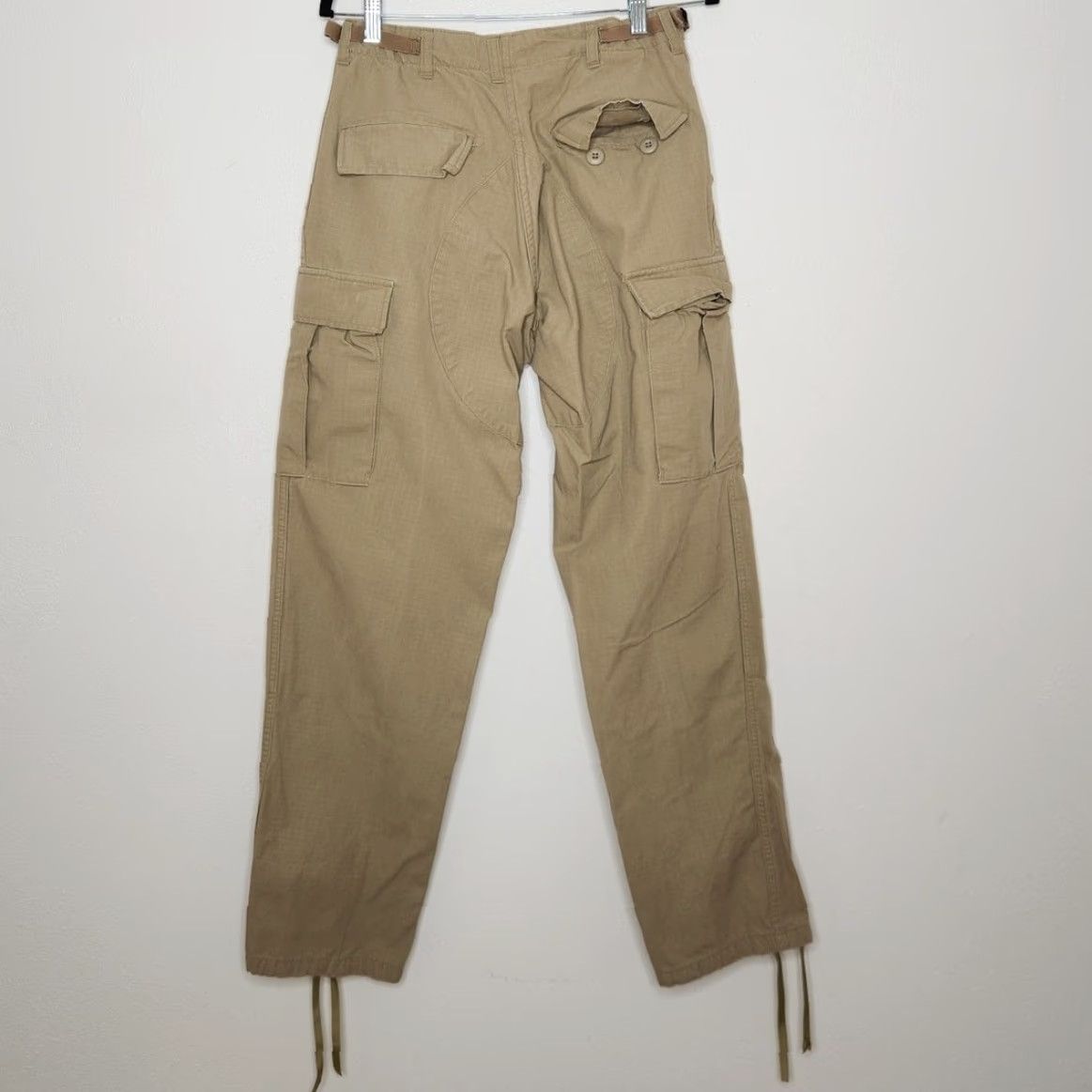 Vintage VINTAGE Army Cargo Pants Bottoms Men Small Regular Tan Khaki 90s Y2K Grunge Cargo Pants Mens Small Regular Tan Khaki Size US 29 - 5 Thumbnail