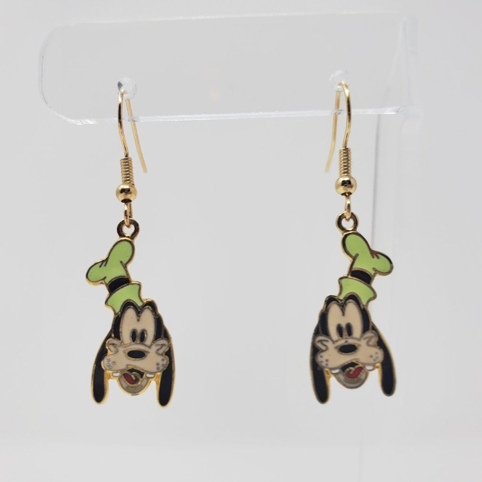 Disney Disney Goofy Classic Green Hat Enamel Dangle Earrings VTG Size ONE SIZE - 2 Thumbnail