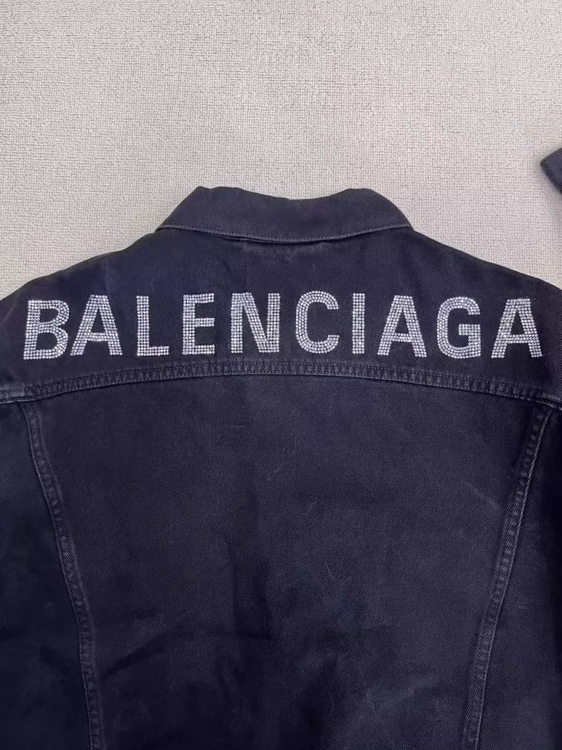 Balenciaga Balenciaga size 36 Long sleeve lapel denim jacket with Log Size S / US 4 / IT 40 - 3 Thumbnail