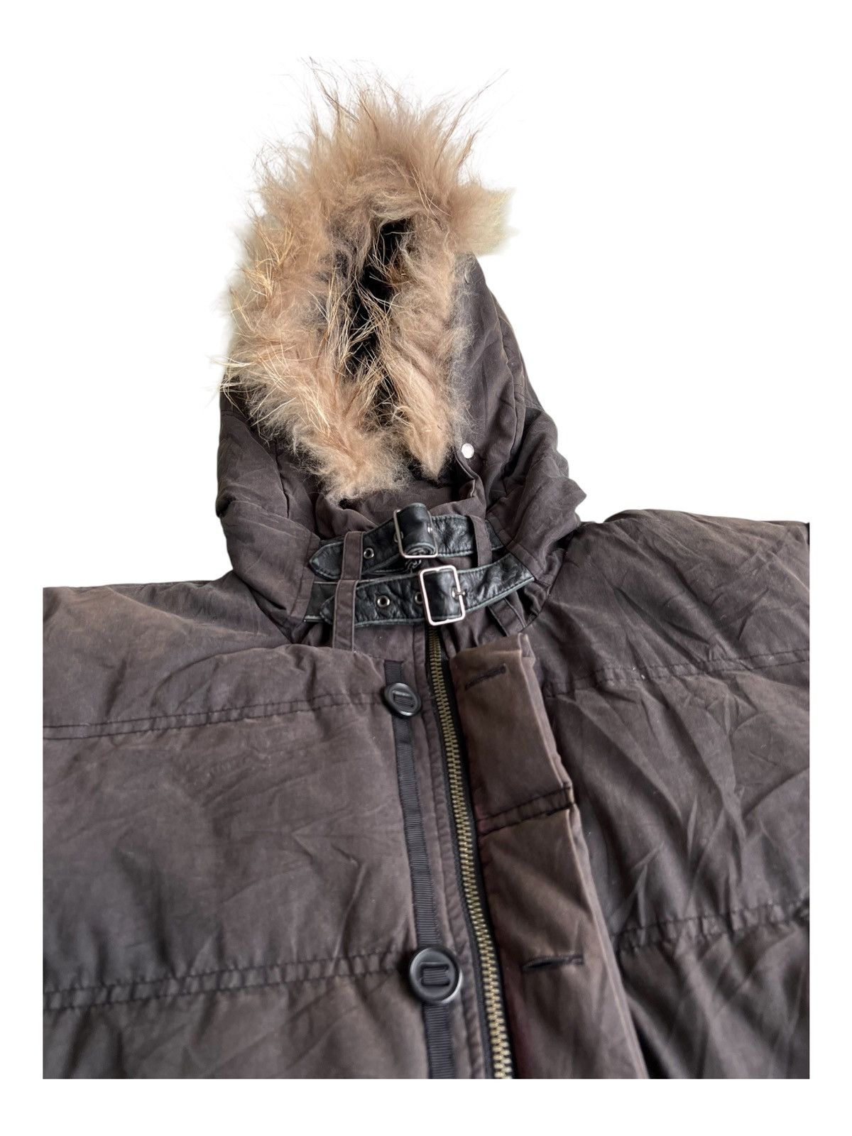 Yasuyuki Ishii Y2K Men's Melrose 🇯🇵 Racoon Fur Hoodie Bomber Down Jacket Size US M / EU 48-50 / 2 - 4 Thumbnail
