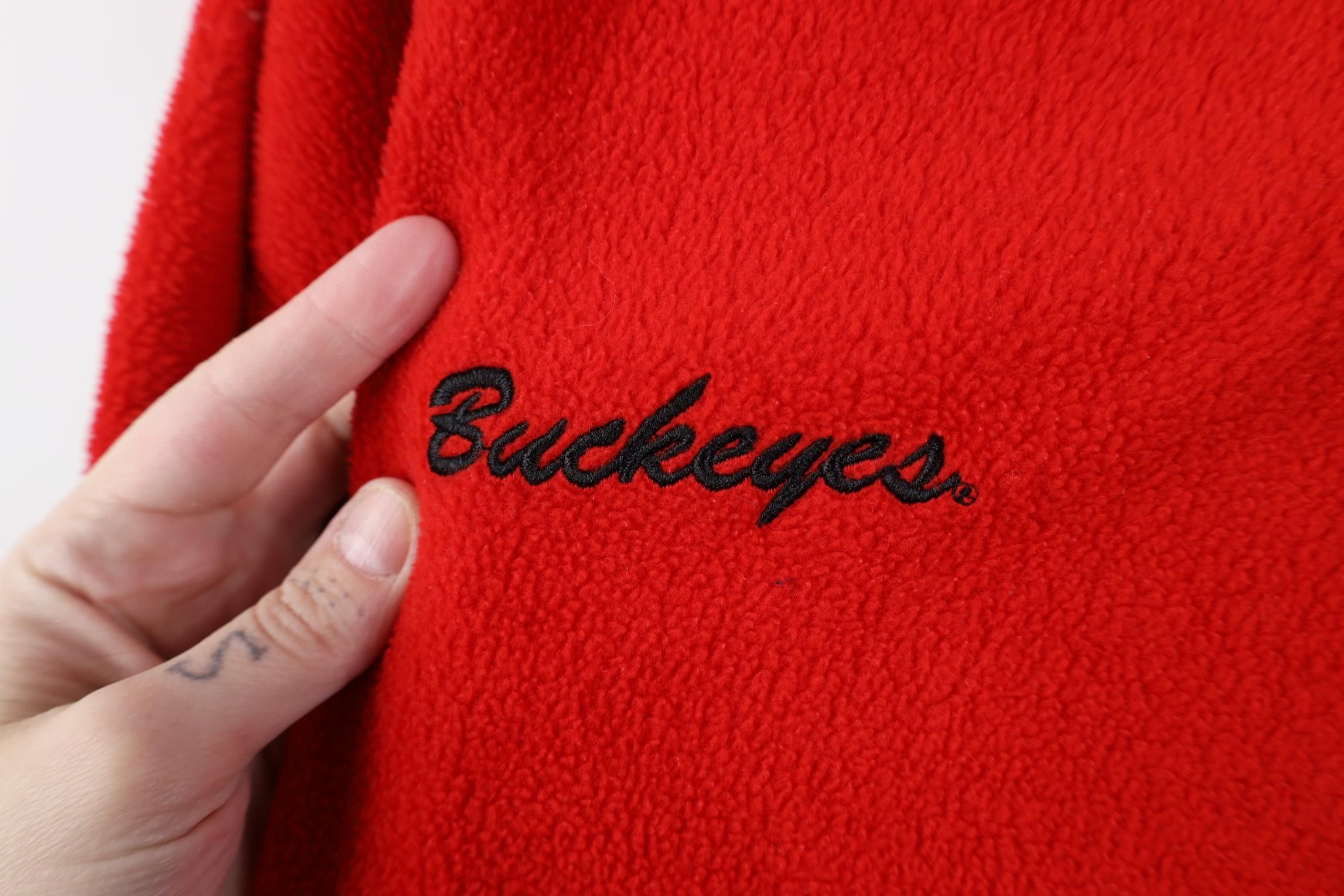 Vintage Vintage Ohio State University 1/4 Zip Fleece Sweater Size US XL / EU 56 / 4 - 6 Thumbnail