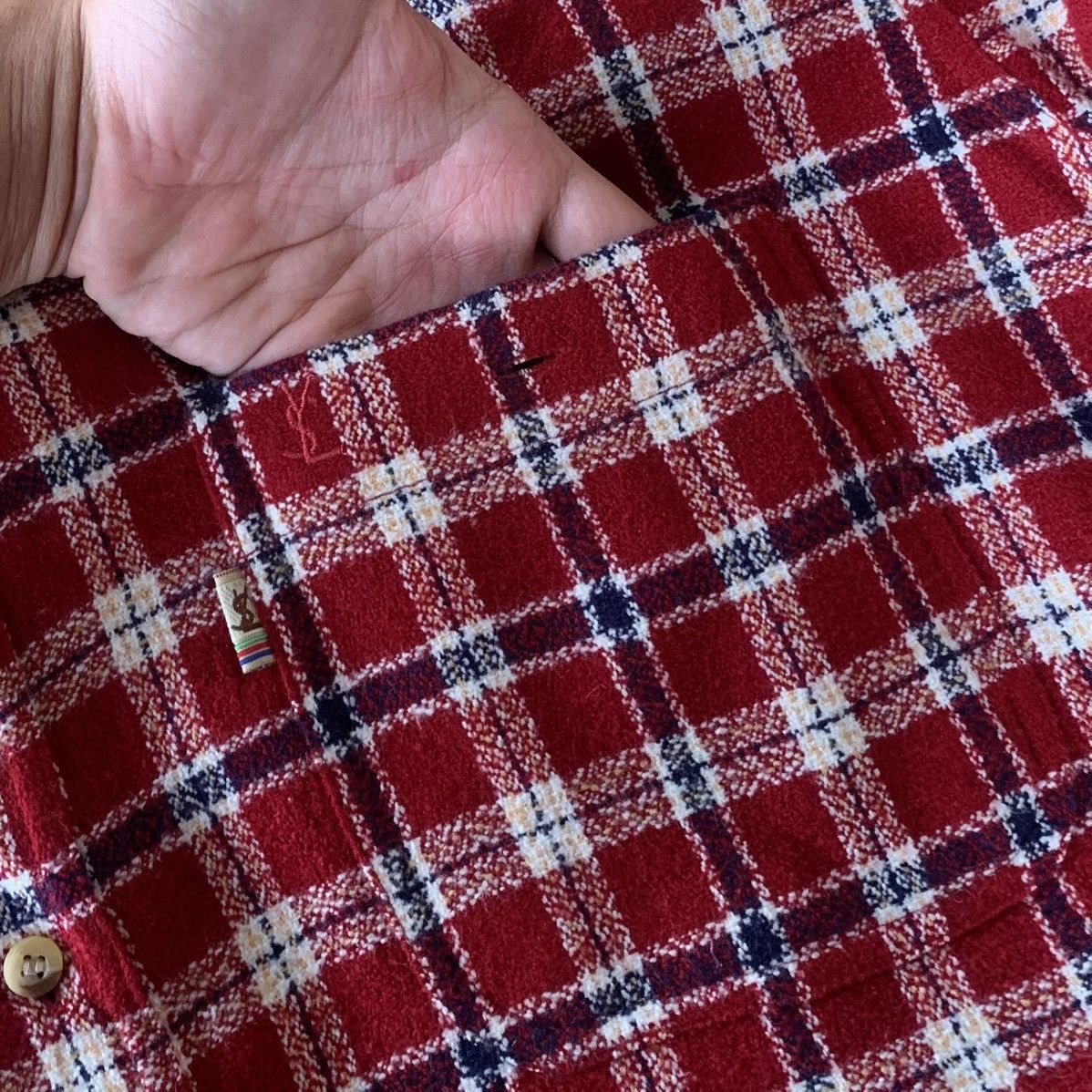 Yves Saint Laurent YSL Yves Saint Laurent Salan Button Up Shirt Size US L / EU 52-54 / 3 - 3 Thumbnail