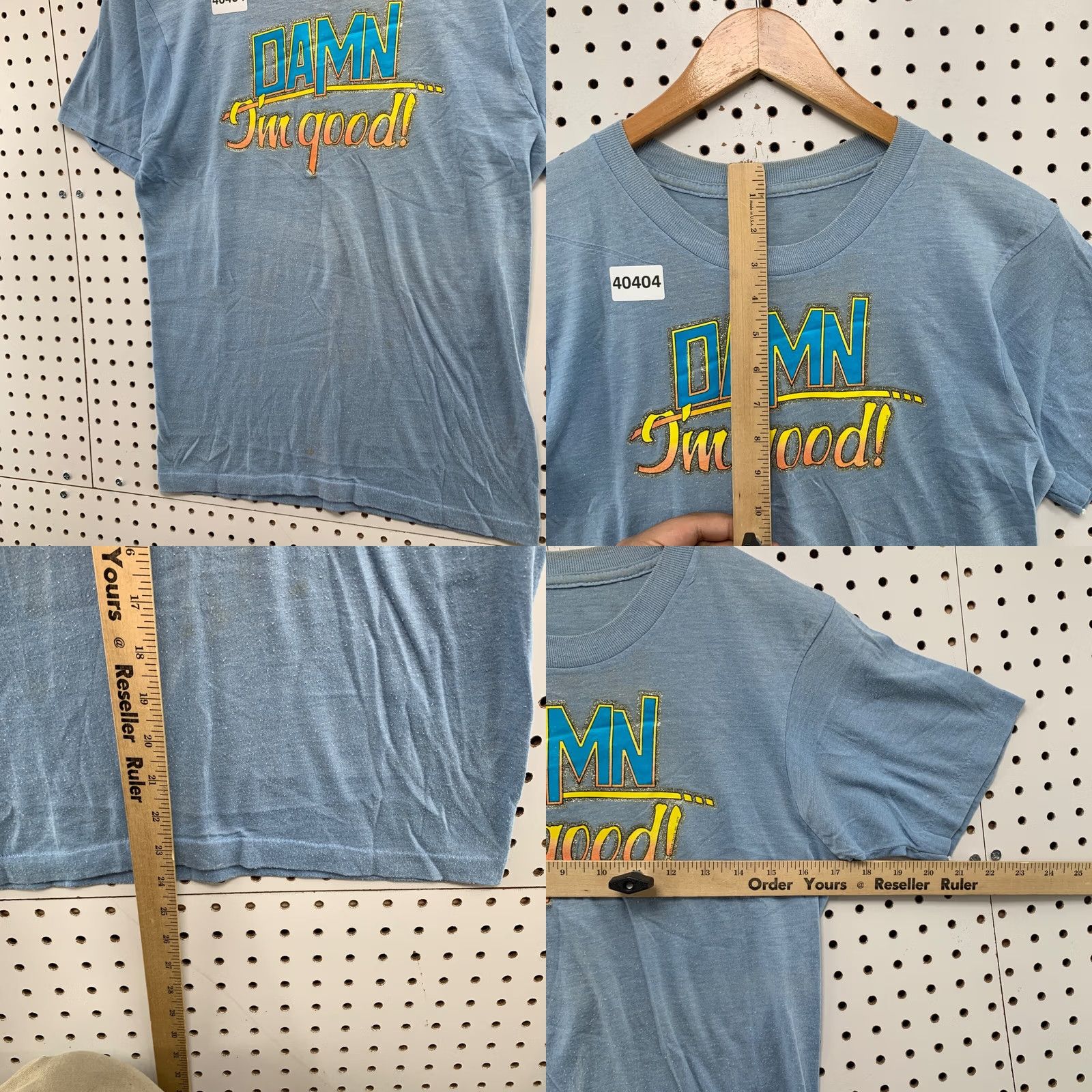 Vintage VINTAGE Damn I Good Shirt Mens Small Blue Single Stitch Made USA 70s VTG 70s Shirt Mens Small Blue Size US S / EU 44-46 / 1 - 9 Thumbnail