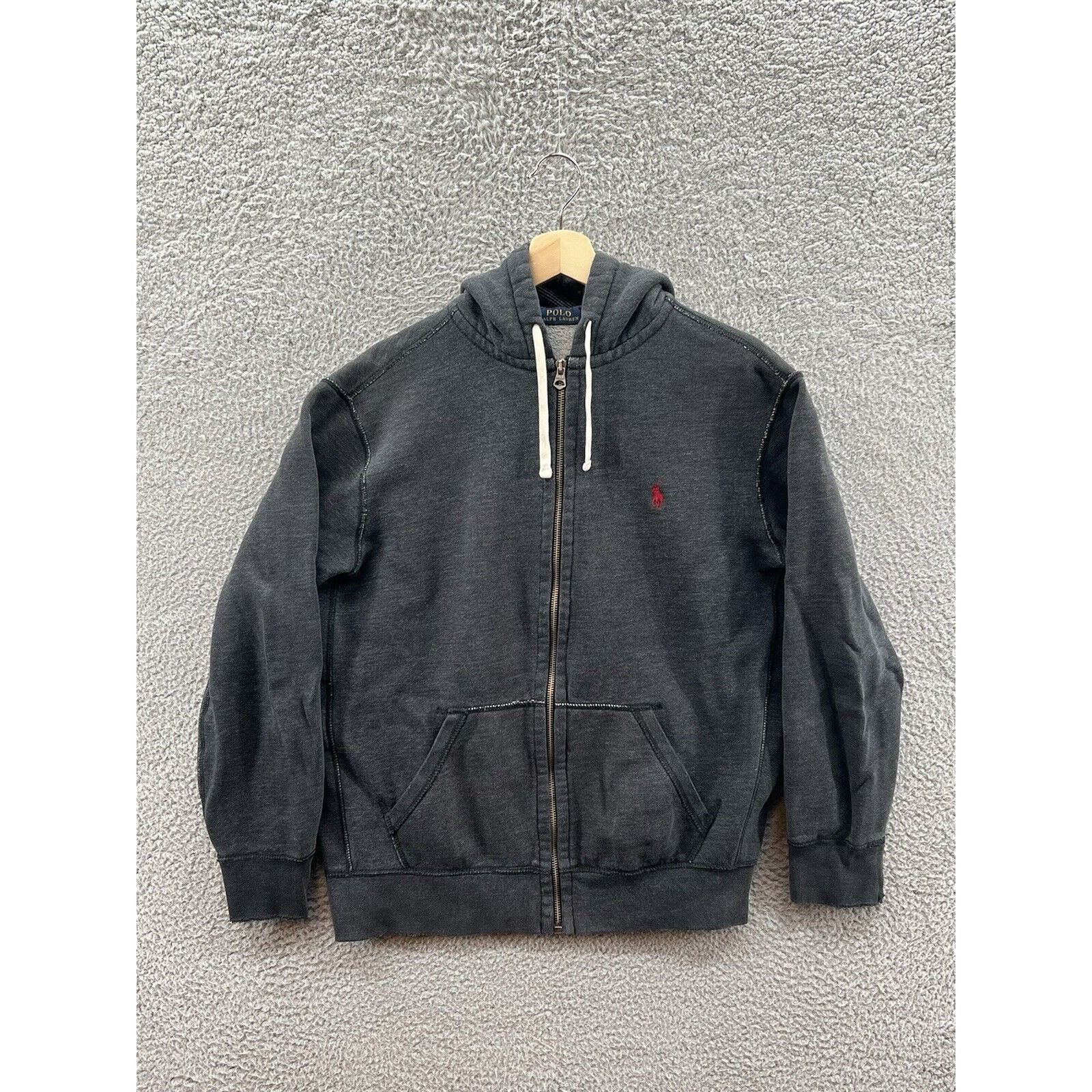 Polo Ralph Lauren Polo Ralph Lauren Gray Thermal Lined Hood Hoodie Sweatshirt Size US L / EU 52-54 / 3 - 1 Thumbnail
