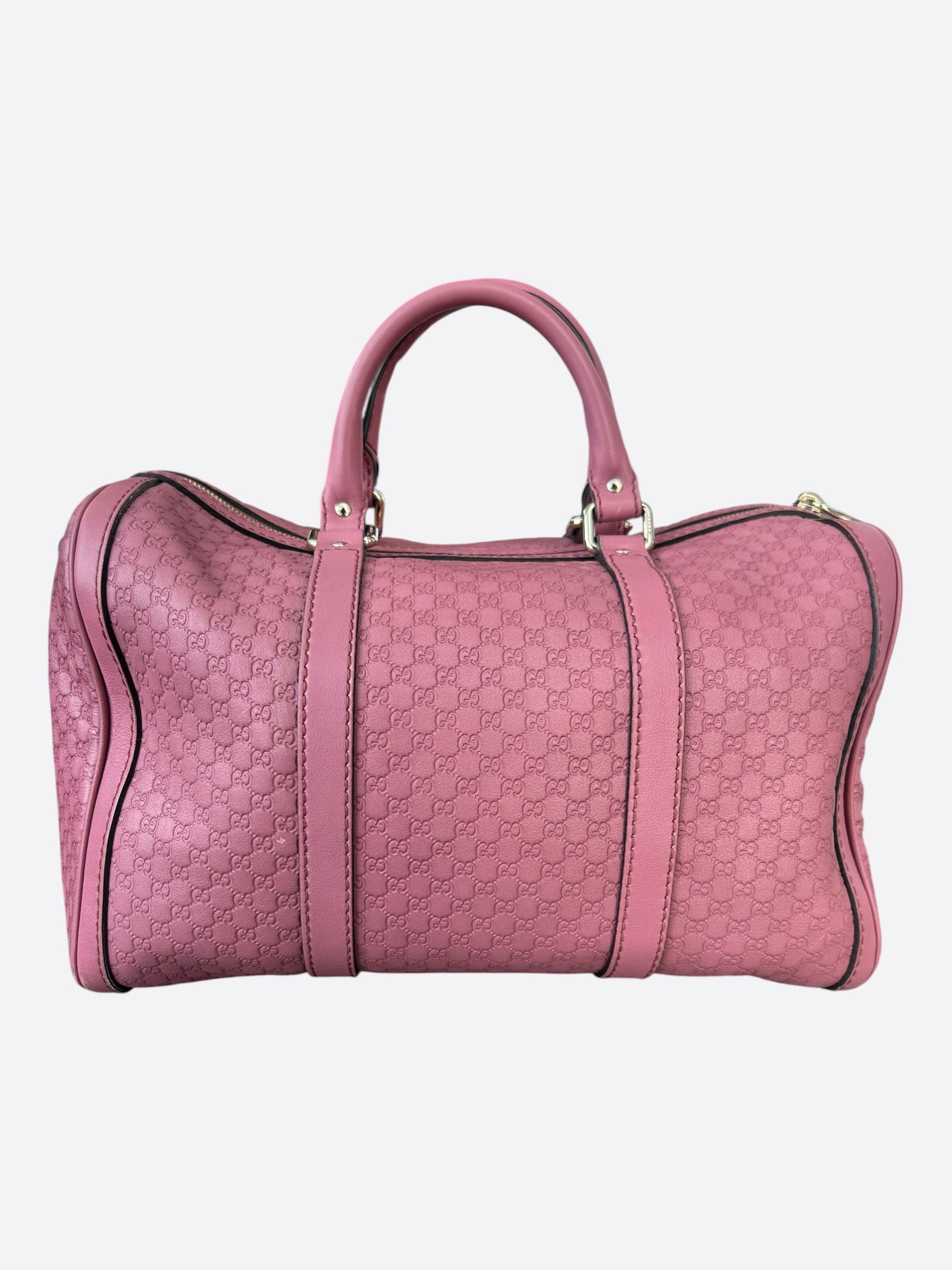 Gucci Gucci Pink Emossed GG Monogram Duffel Bag Size ONE SIZE - 3 Thumbnail