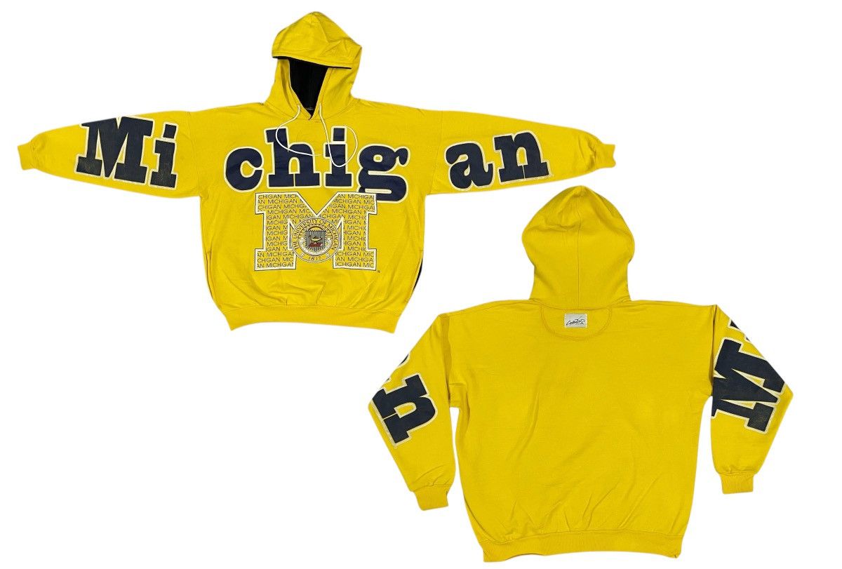 Vintage 90s THE UNIVERSITY OF MICHIGAN PULLOVER SPELLOYT DESIGN Size US L / EU 52-54 / 3 - 1 Thumbnail