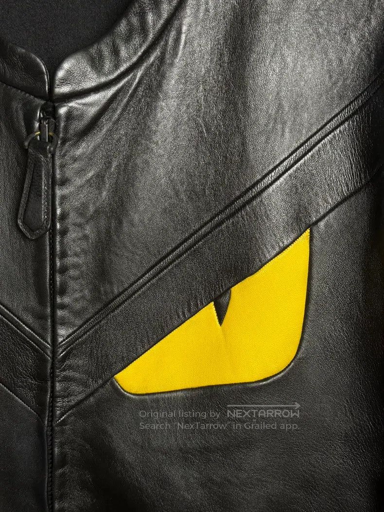 Fendi Fendi Little Monster Leather Jacket, Lamb Leather, Cashmer Size US M / EU 48-50 / 2 - 4 Thumbnail