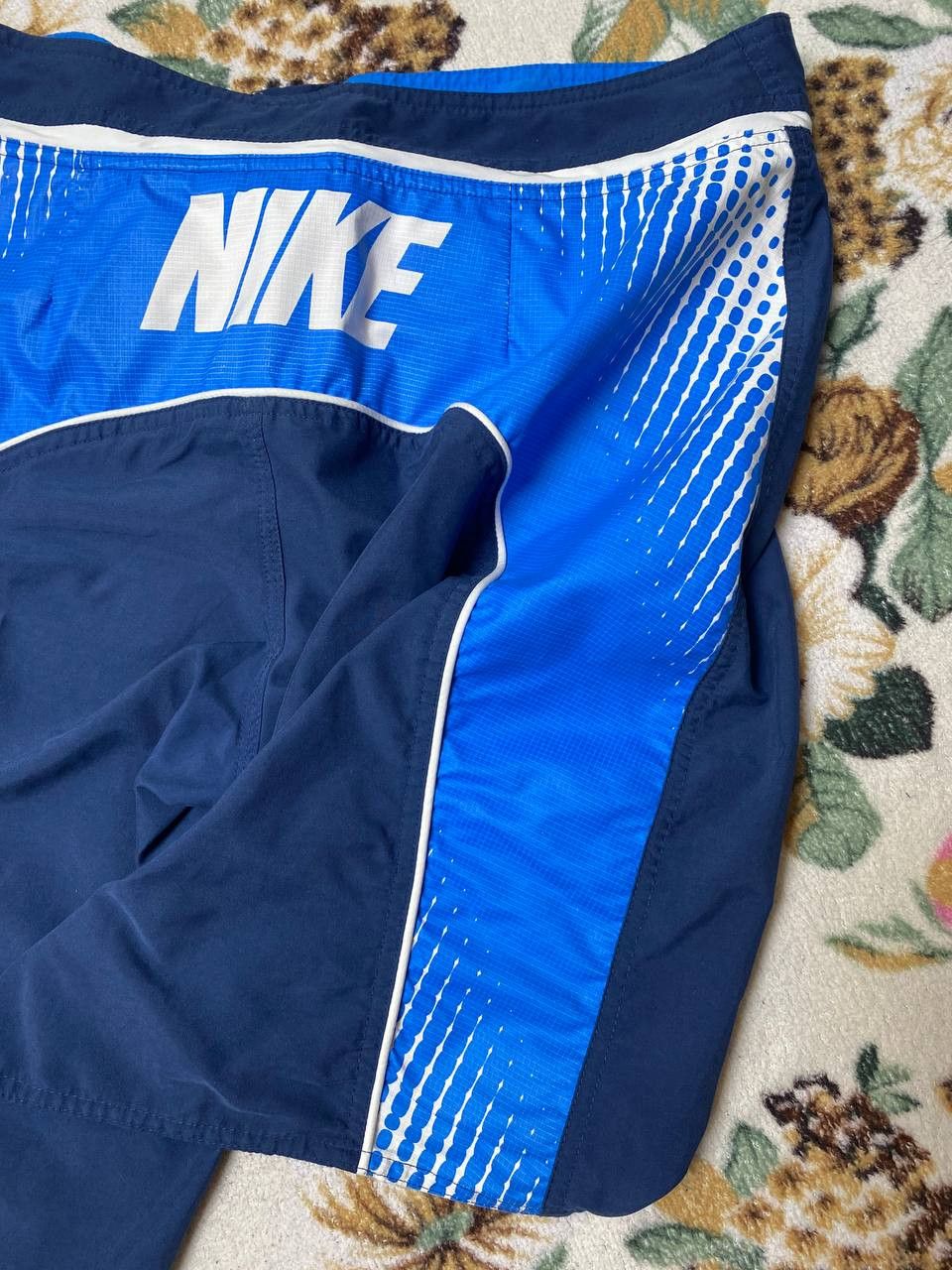 Nike Vintage blue Shorts big logo NIKE crazy Y2K streetwear Size US 32 / EU 48 - 18 Thumbnail