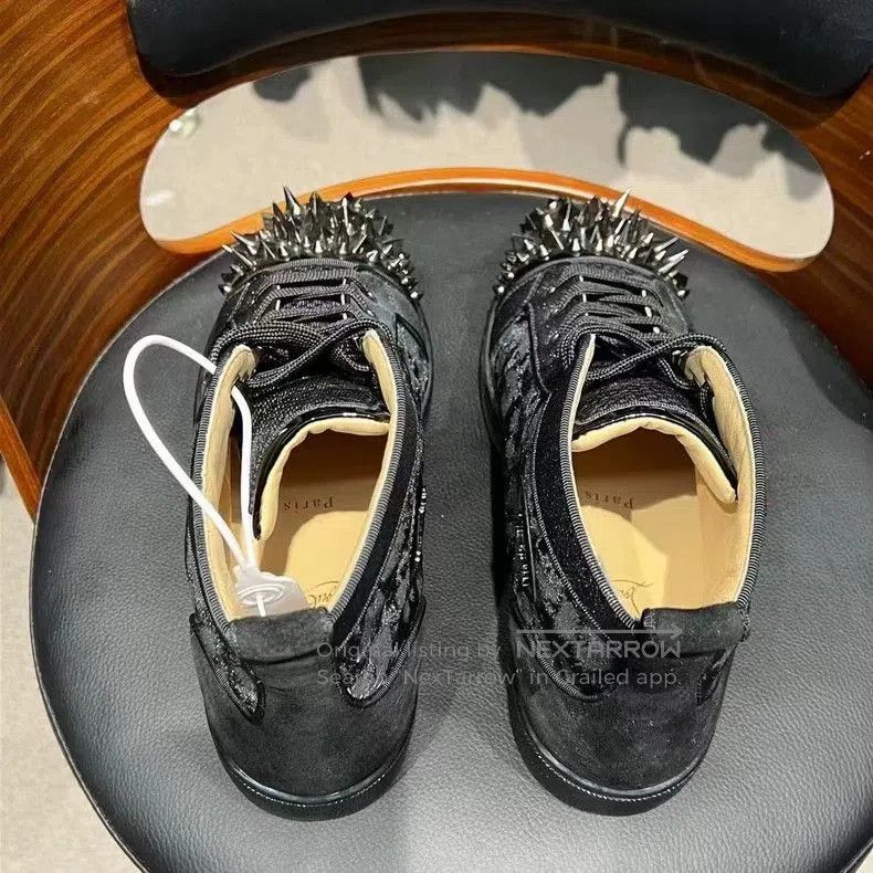 Christian Louboutin Black Studded High. Size US 7.5 / EU 40-41 - 7 Thumbnail