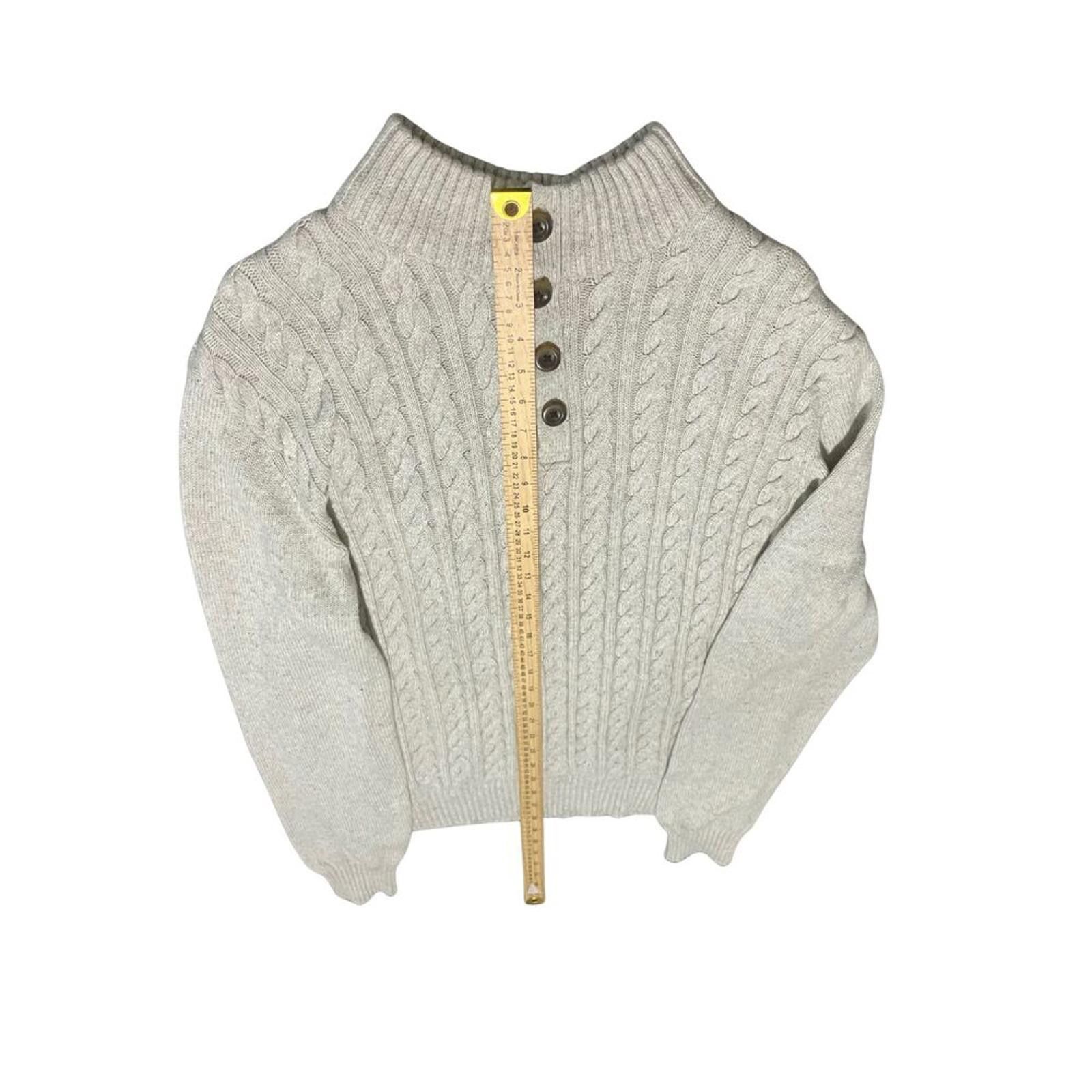 St. Johns Bay St. John’s Bay Men’s Cable Knit Henley Sweater Gray XL Size US XL / EU 56 / 4 - 4 Thumbnail