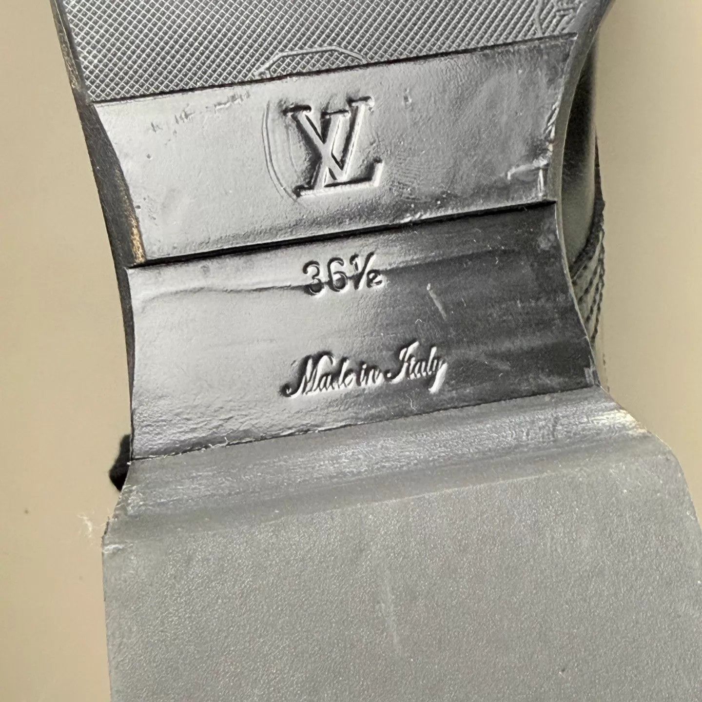 Louis Vuitton LV Black Silver Logo Runway Boots 99 New Size US 6 / IT 36 - 7 Thumbnail