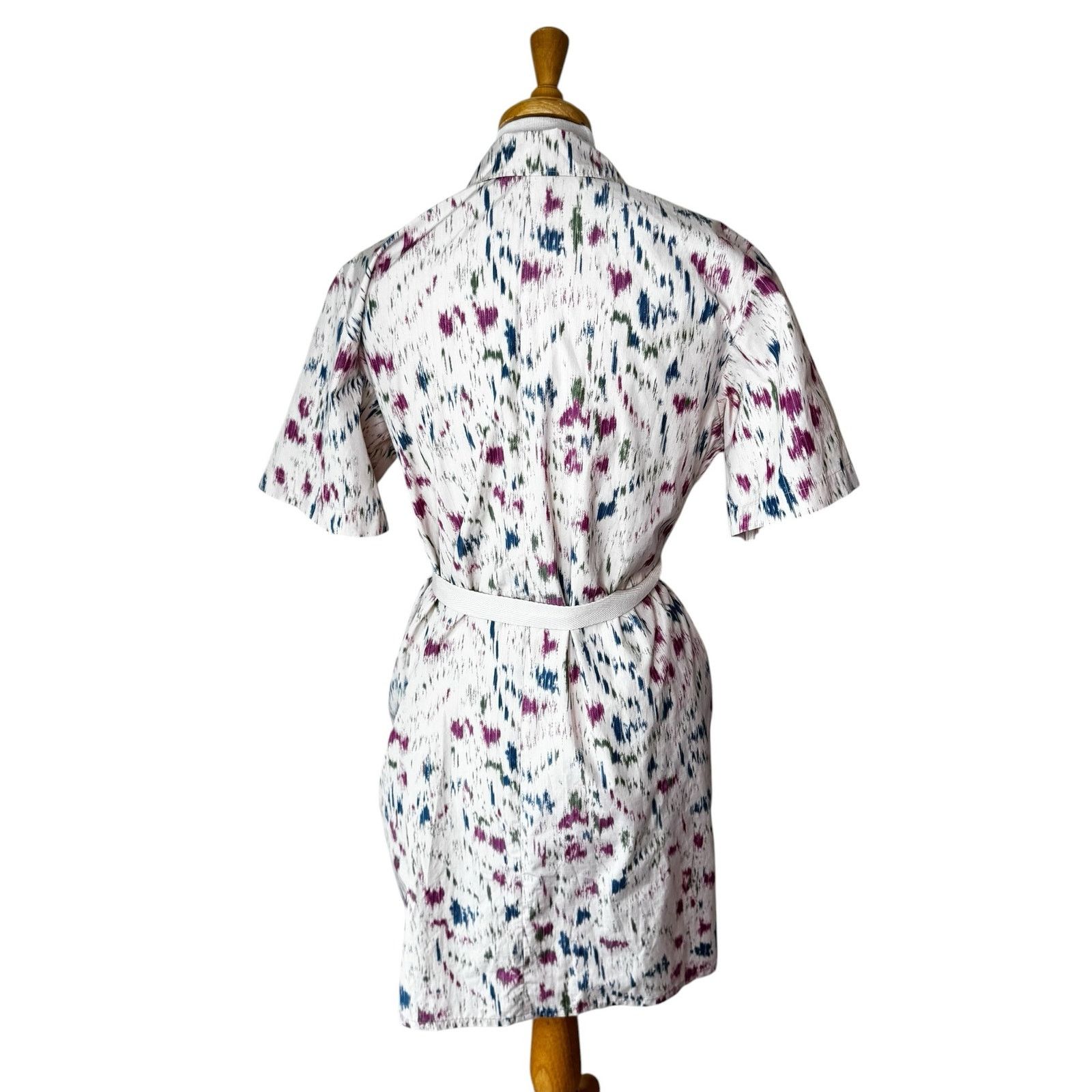 HUMANOID HUMANOID Snap Front Belted Short Sleeve Collared Shirt Dress Size S / US 4 / IT 40 - 2 Thumbnail