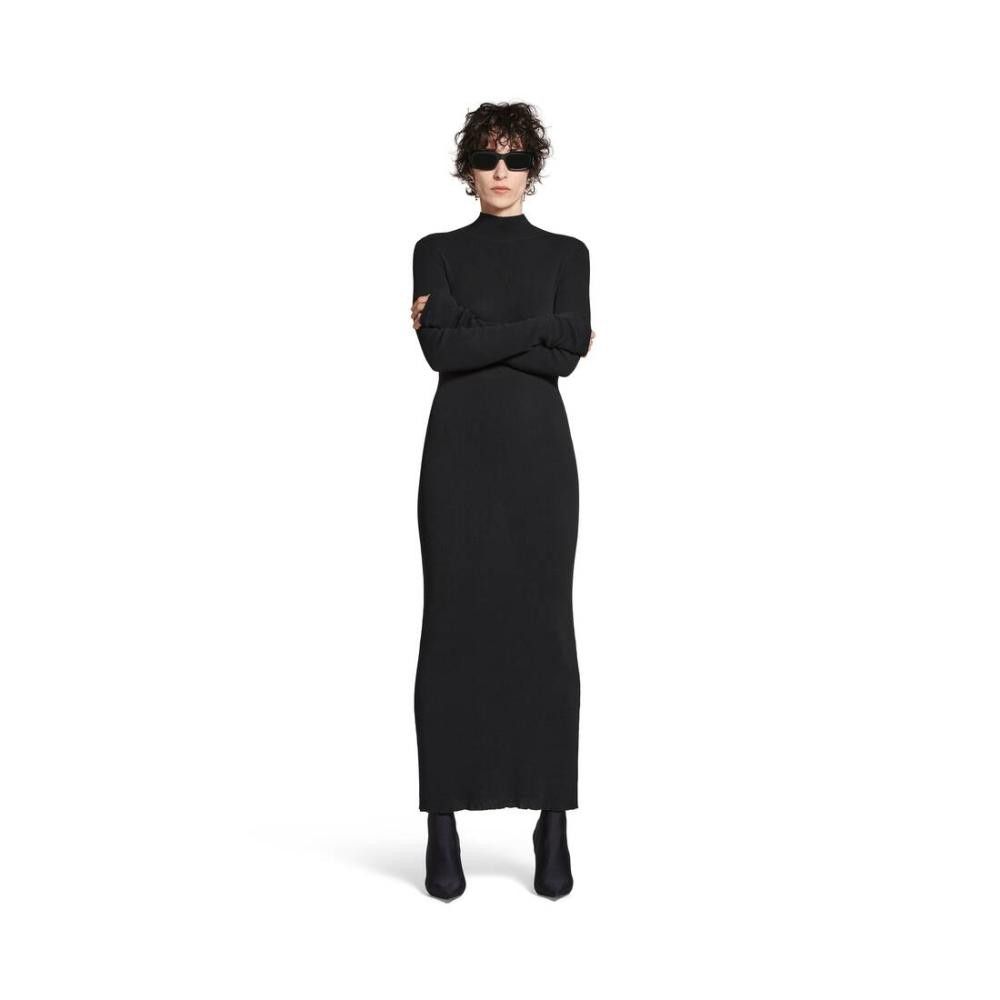 Balenciaga o1bcso1str1124 Maxi Dress in Black Size M / US 6-8 / IT 42-44 - 3 Thumbnail