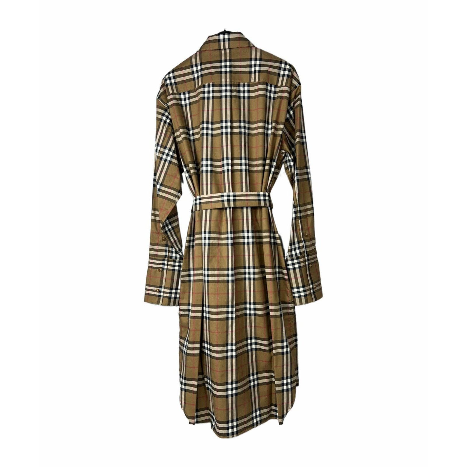 Burberry NWT Burberry Giovanna Beige Check Plaid Shirtdress Shirt Dr Size L / US 10 / IT 46 - 2 Thumbnail