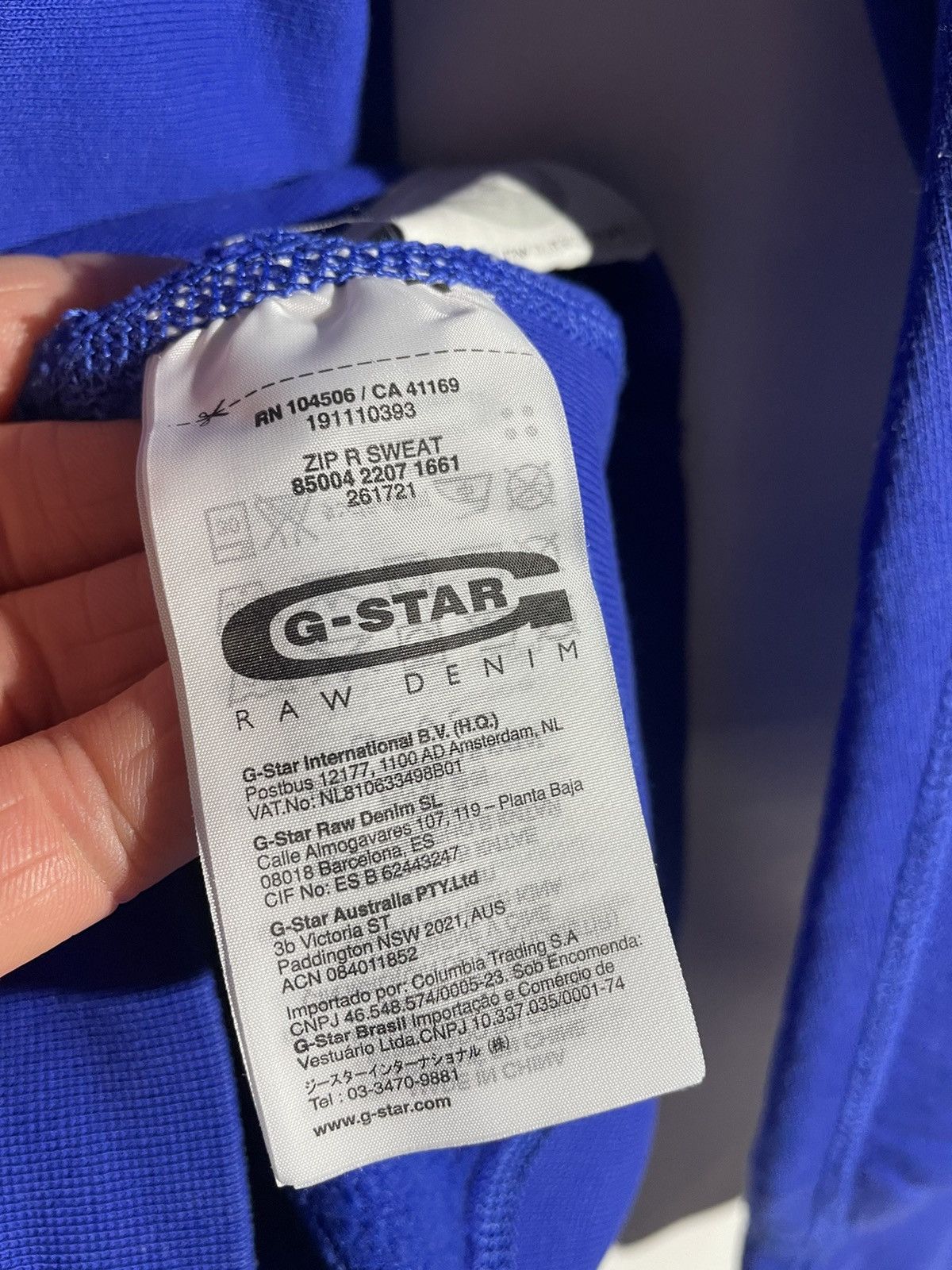 Designer × G-Star G-Star RAW by Marc Newson Men Electric Blue Sweatshirt S Size US S / EU 44-46 / 1 - 6 Thumbnail