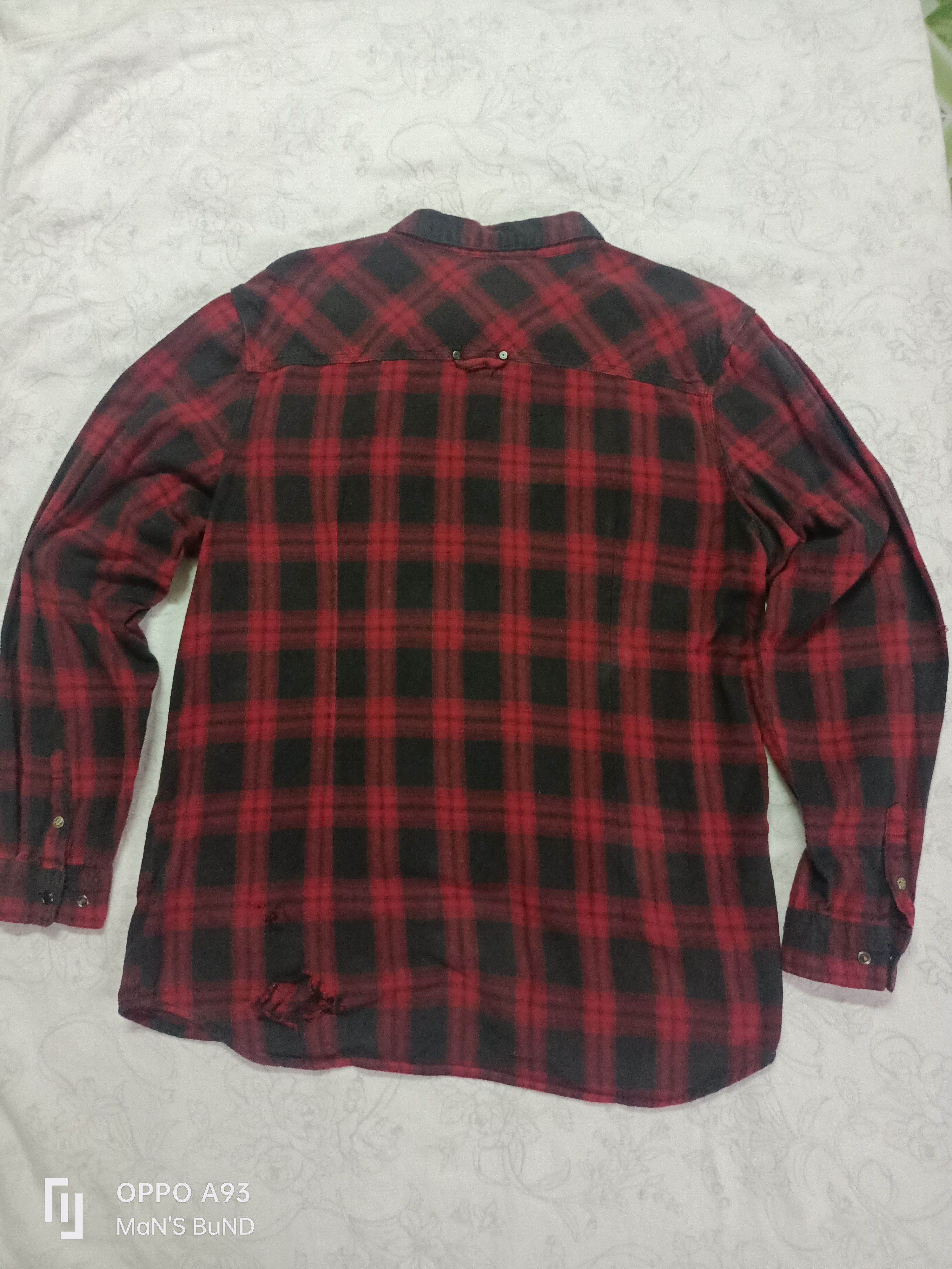 Flannel × Harley Davidson × Vintage HARLEY DAVIDSON Men's Red Plaid Flannel Slim Fit 99023-16VM Size US XL / EU 56 / 4 - 13 Thumbnail