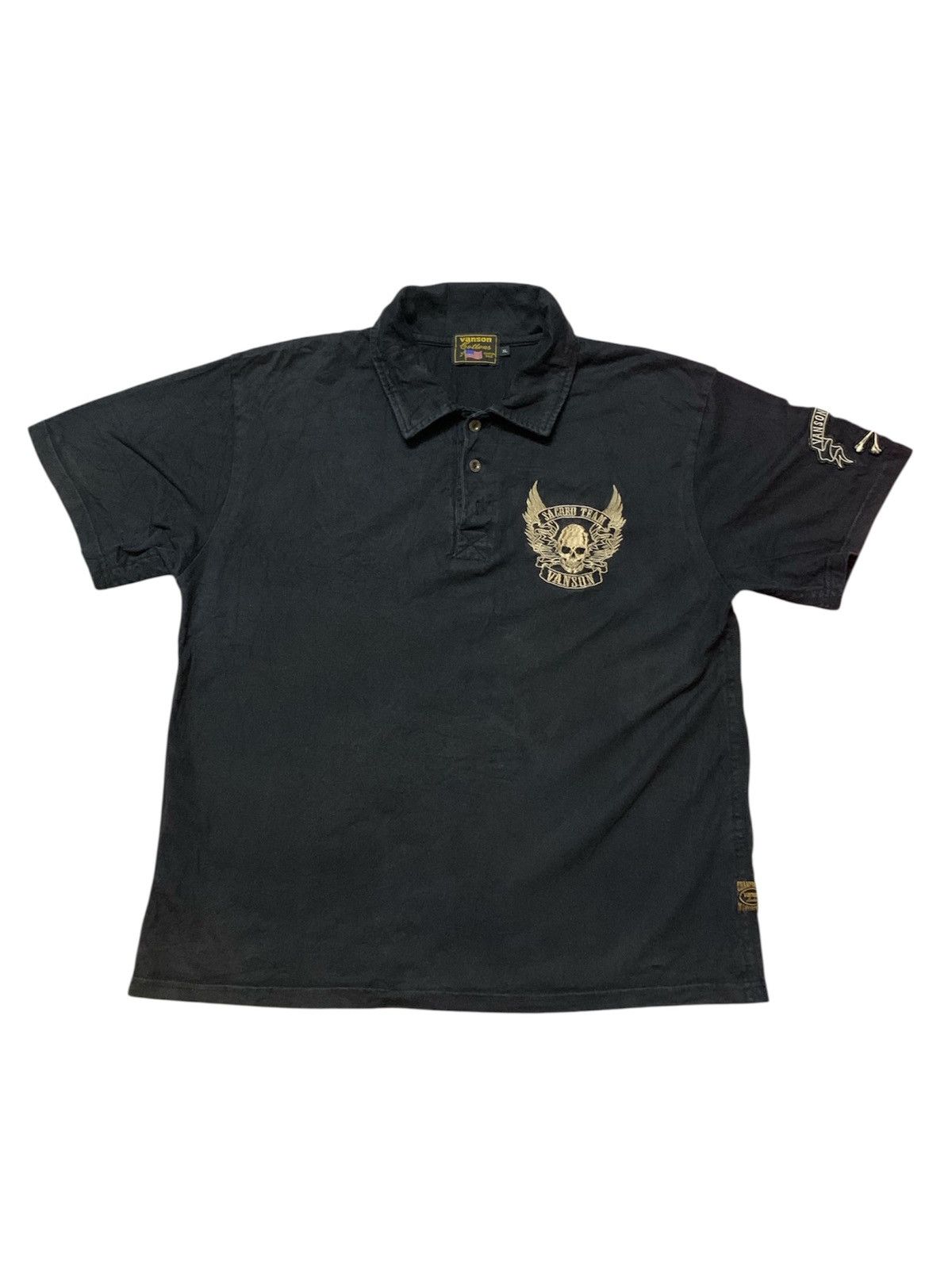 Vanson Leathers Vanson Leather Skull Polo Shirt Harley Triumph Cafe Racer Size US L / EU 52-54 / 3 - 2 Thumbnail