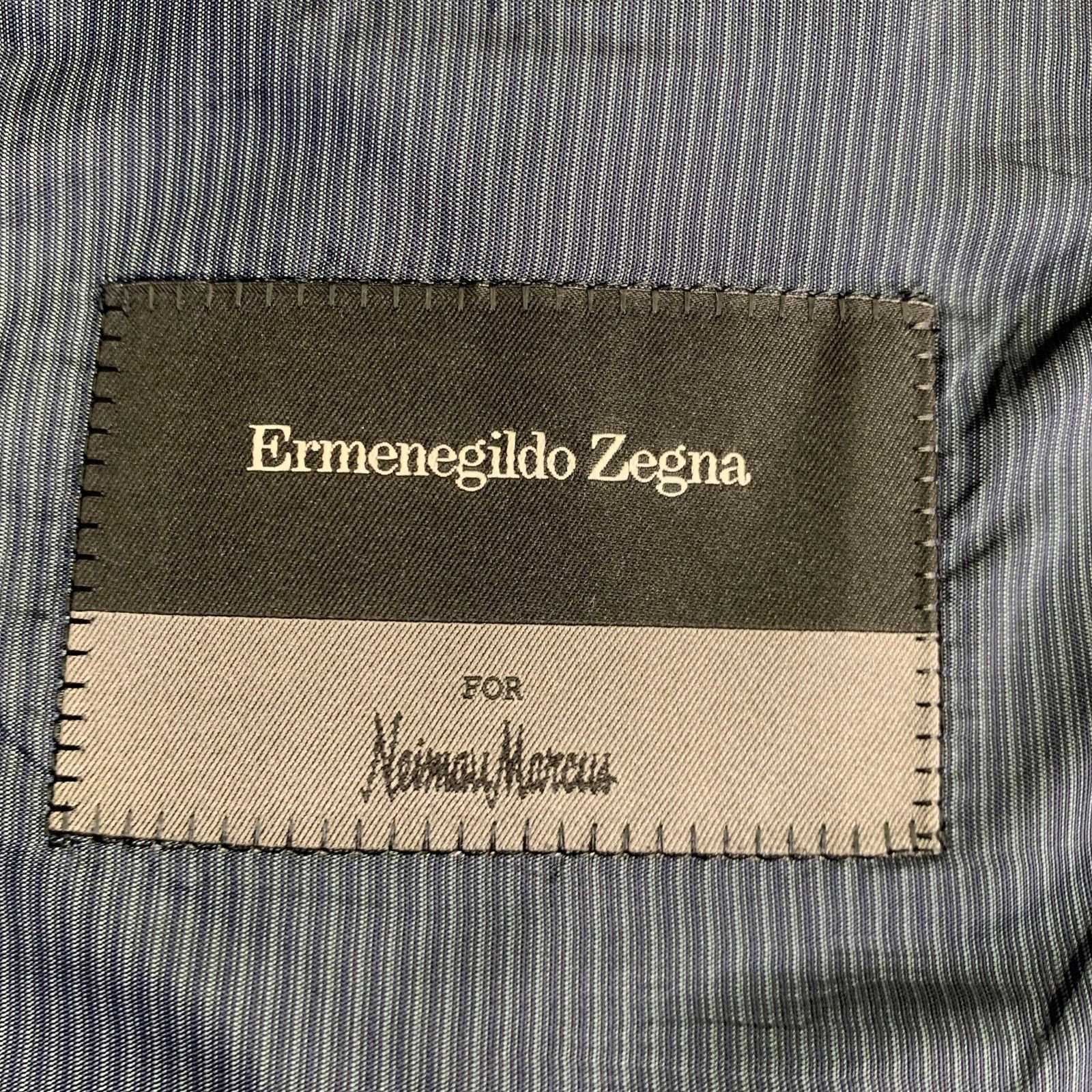 Ermenegildo Zegna Size 44 Grey Wool Single Breasted Notch Lapel Sport Coat Size 44R - 8 Thumbnail
