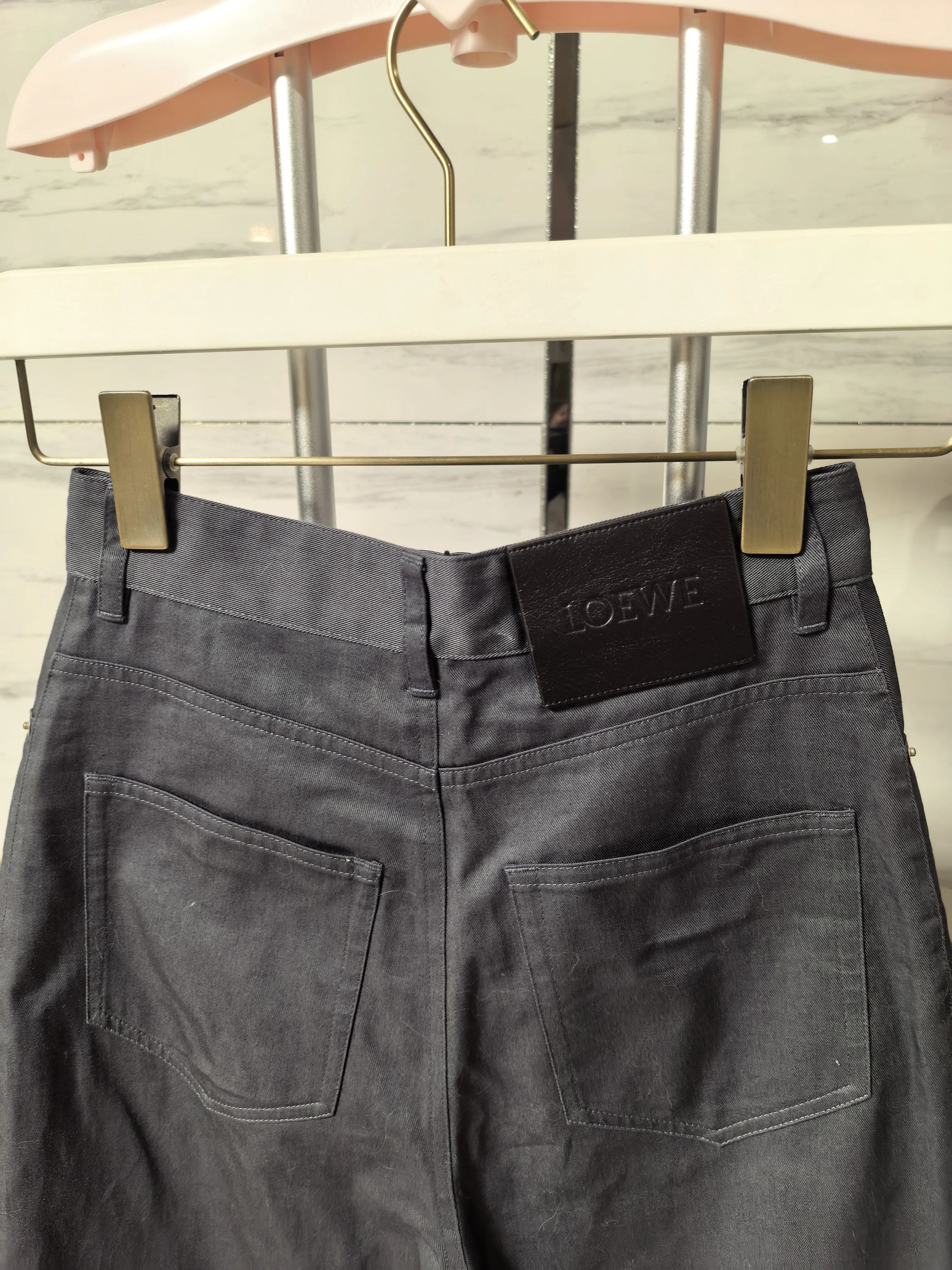Loewe LOEWE SS25 Denim Pants Black Square Leather Tag Size 24" / US 00 / IT 34 - 6 Thumbnail