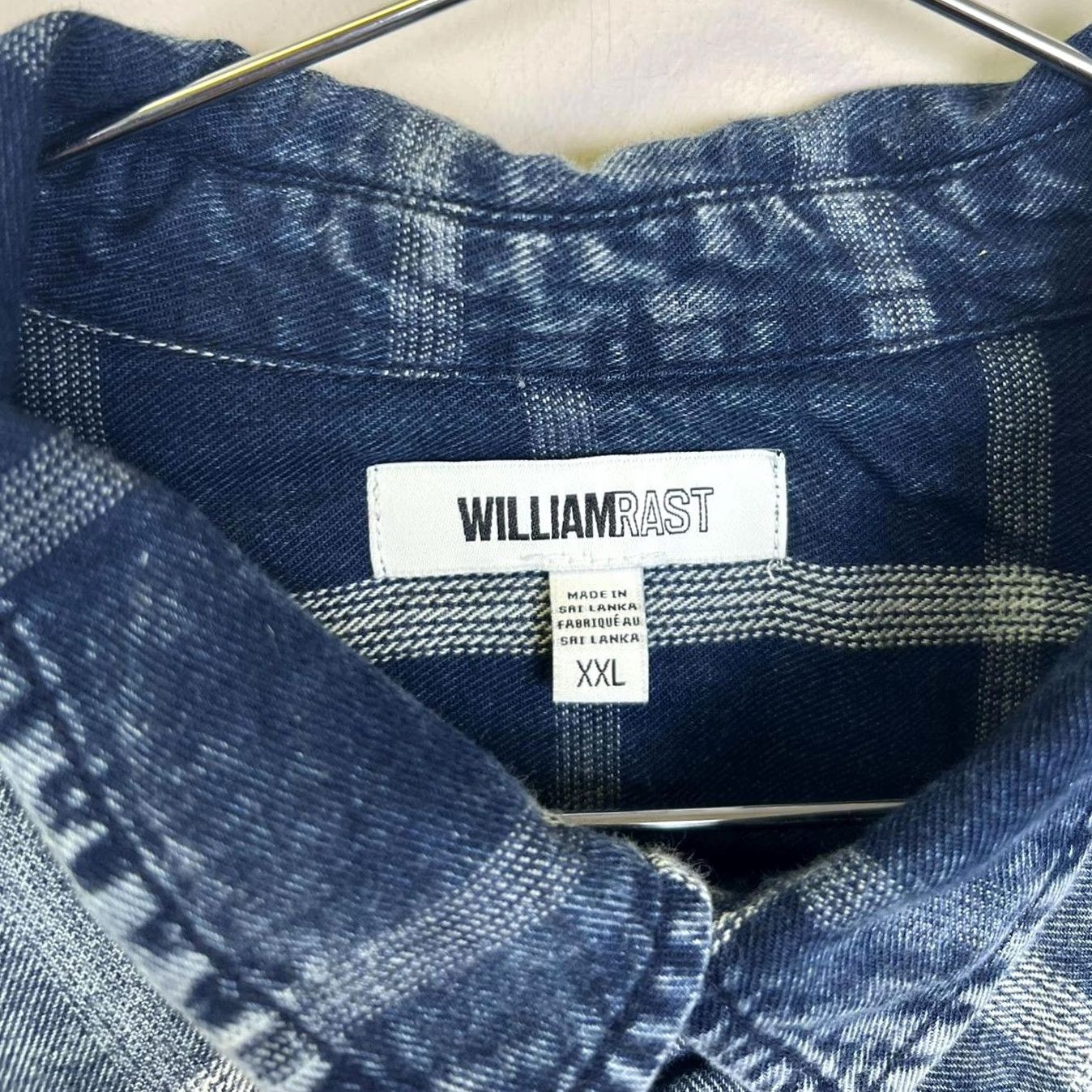 Denime VINTAGE William Lost Denim Plaid Button-Up Shirt XL Blue Men Button-Up Long Sleeve Shirt Size US XL / EU 56 / 4 - 5 Thumbnail