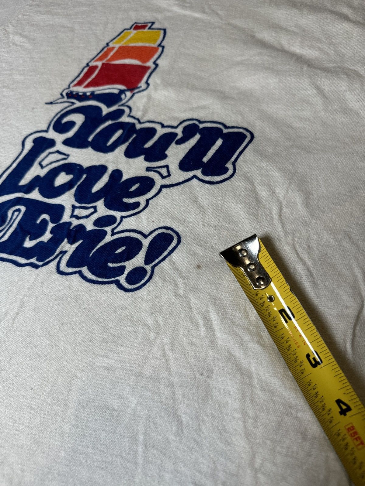 Hanes × Vintage 60s 70s You’ll Love Erie Pa XS/S True Vintage T Shirt Size XS / US 0-2 / IT 36-38 - 8 Thumbnail