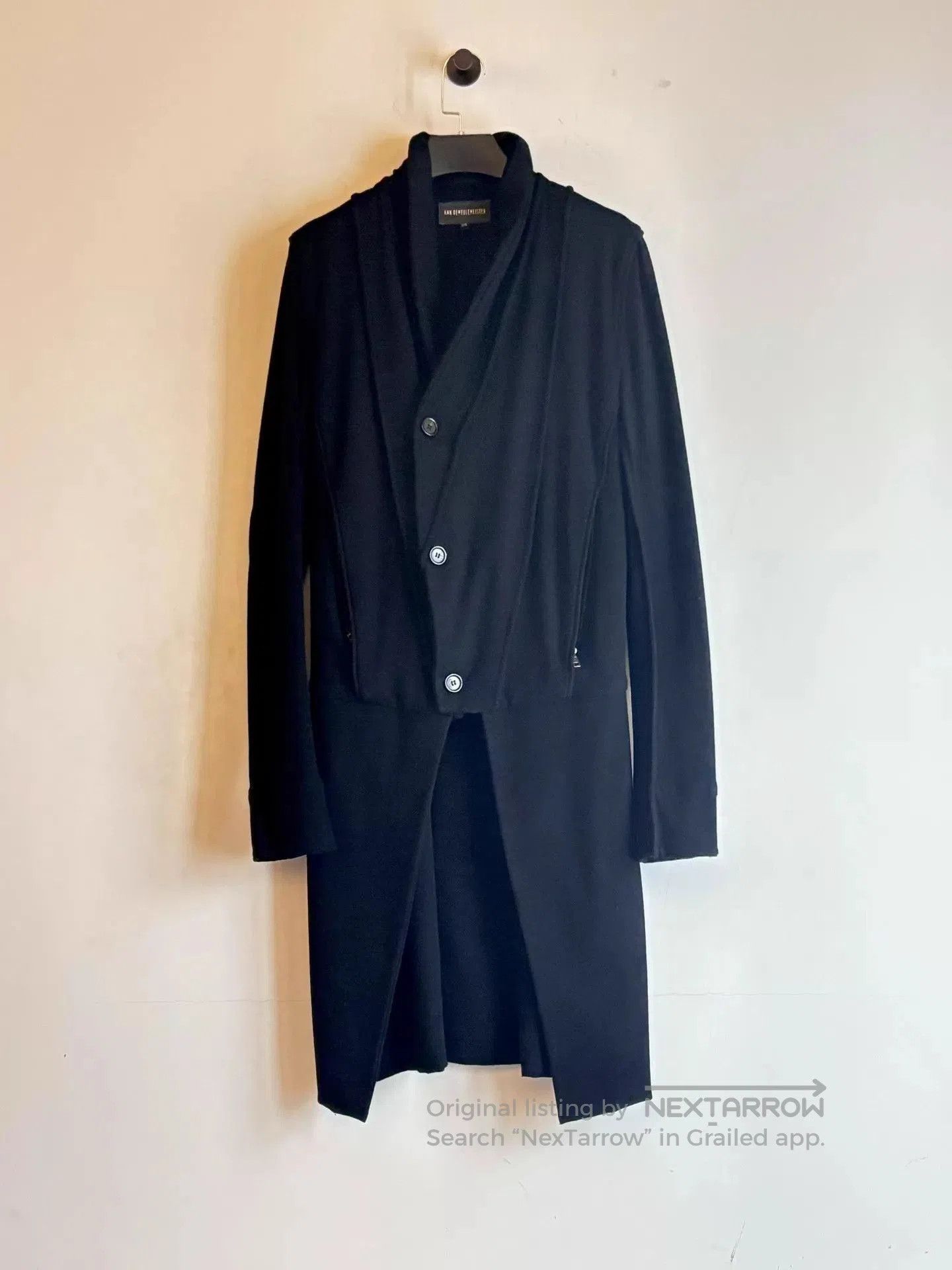 Ann Demeulemeester Long Black Button. Size US XS / EU 42 / 0 - 1 Thumbnail