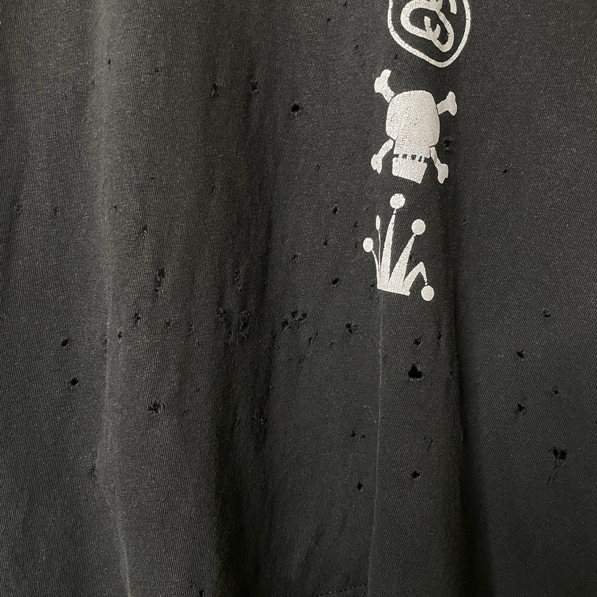 Stussy Vintage Y2K Stussy Tour Distressed T Shirt Faded Black Size US M / EU 48-50 / 2 - 4 Thumbnail