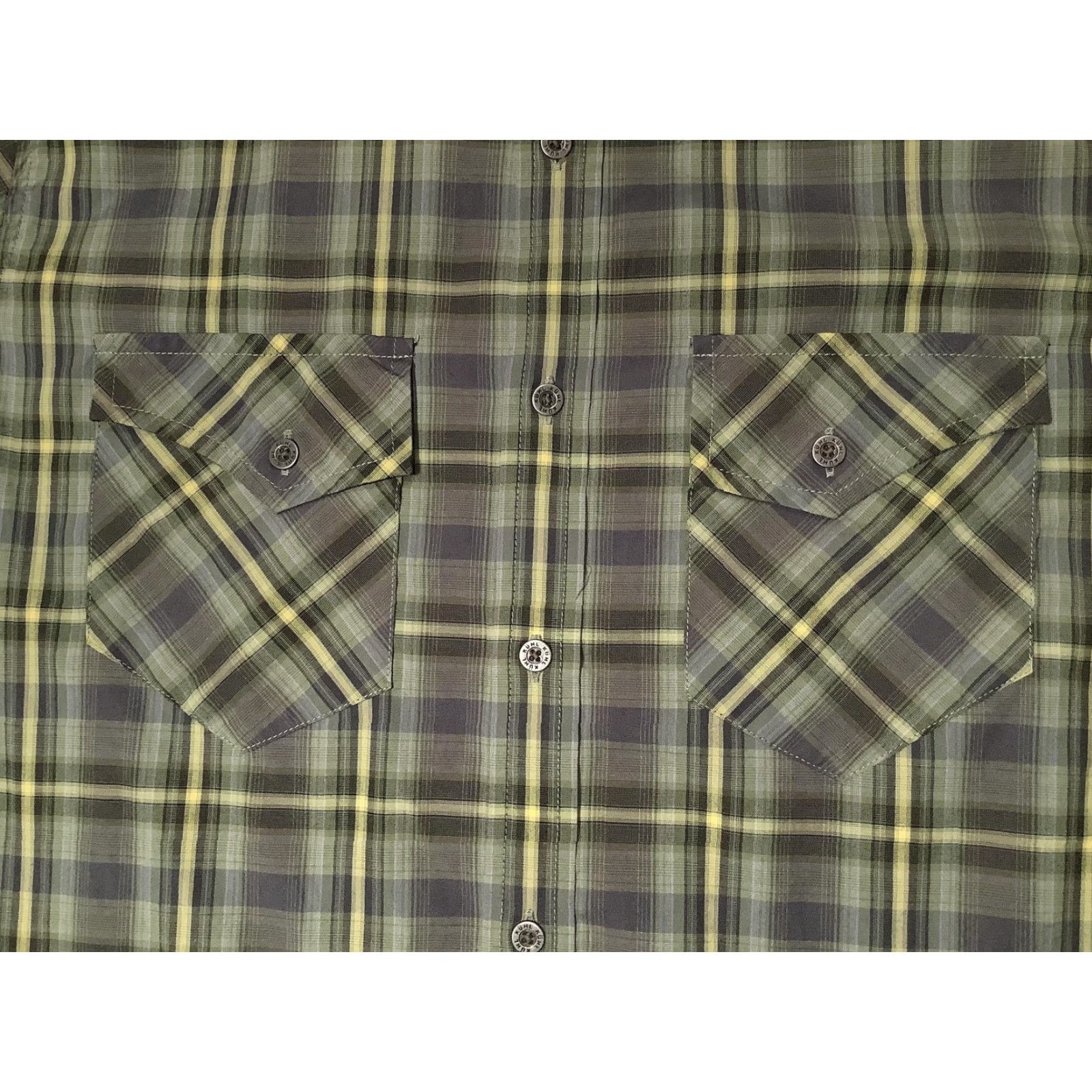 Vintage KÜHL Shirt Mens Medium Green Gray Plaid Long Sleeve Button Front Pockets Casual Size US M / EU 48-50 / 2 - 6 Thumbnail
