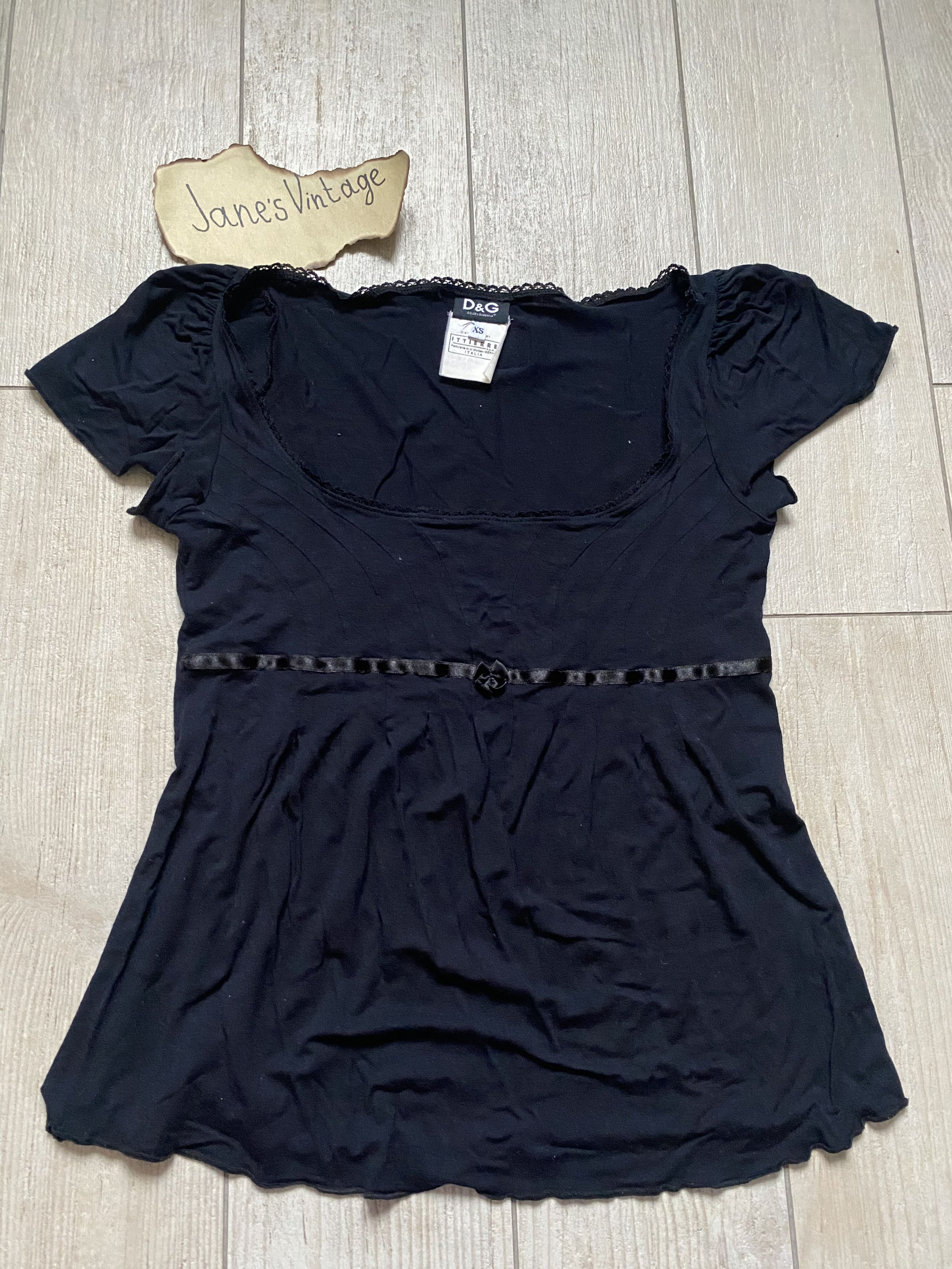 Dolce & Gabbana × Vintage Dolce & Gabbana Vintage Black Tank Top, Size XS Size XS / US 0-2 / IT 36-38 - 1 Thumbnail
