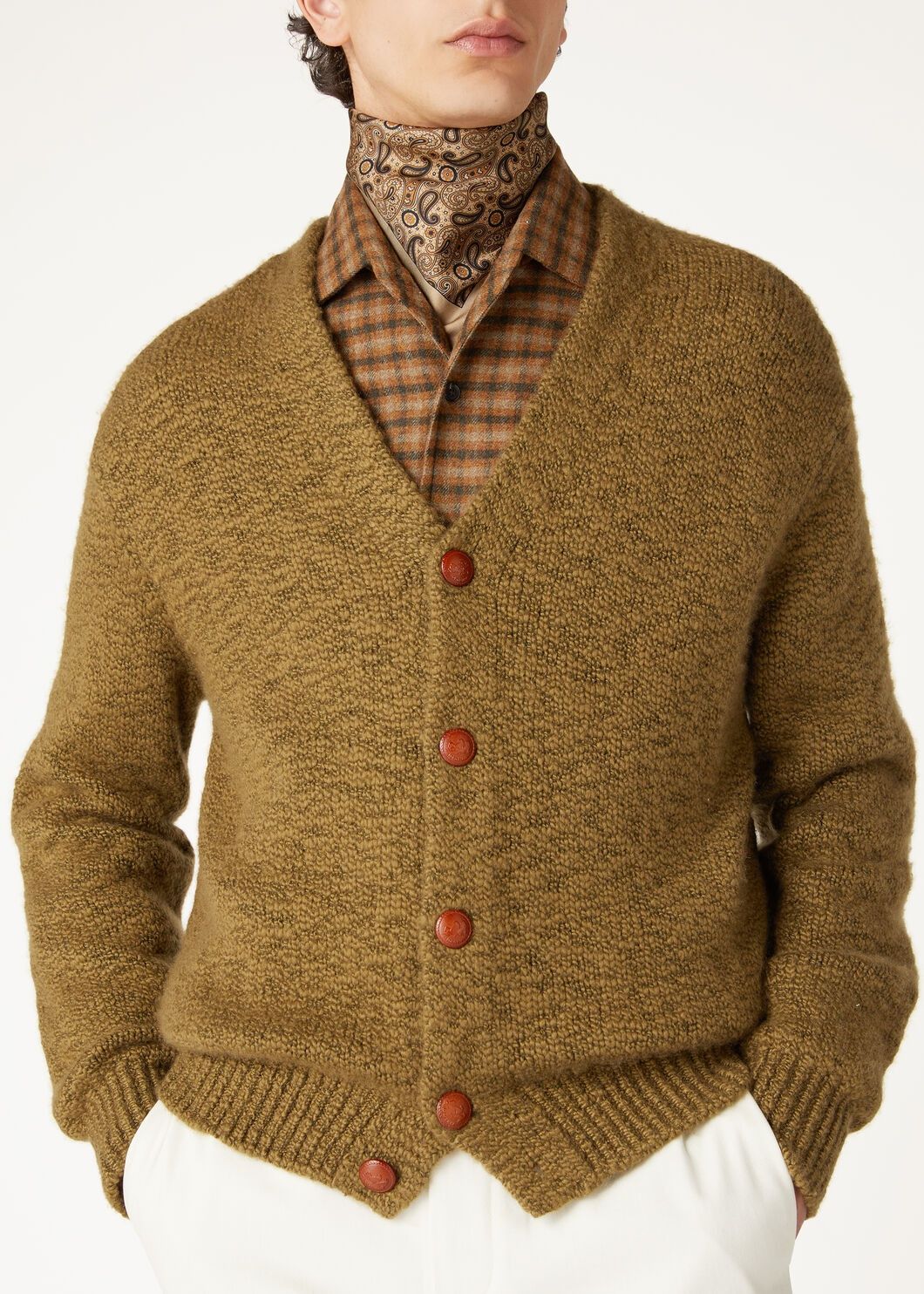 Loro Piana o1w1db10725 FAO2895 Gnifetti Cardigan in Brown Size US M / EU 48-50 / 2 - 3 Thumbnail