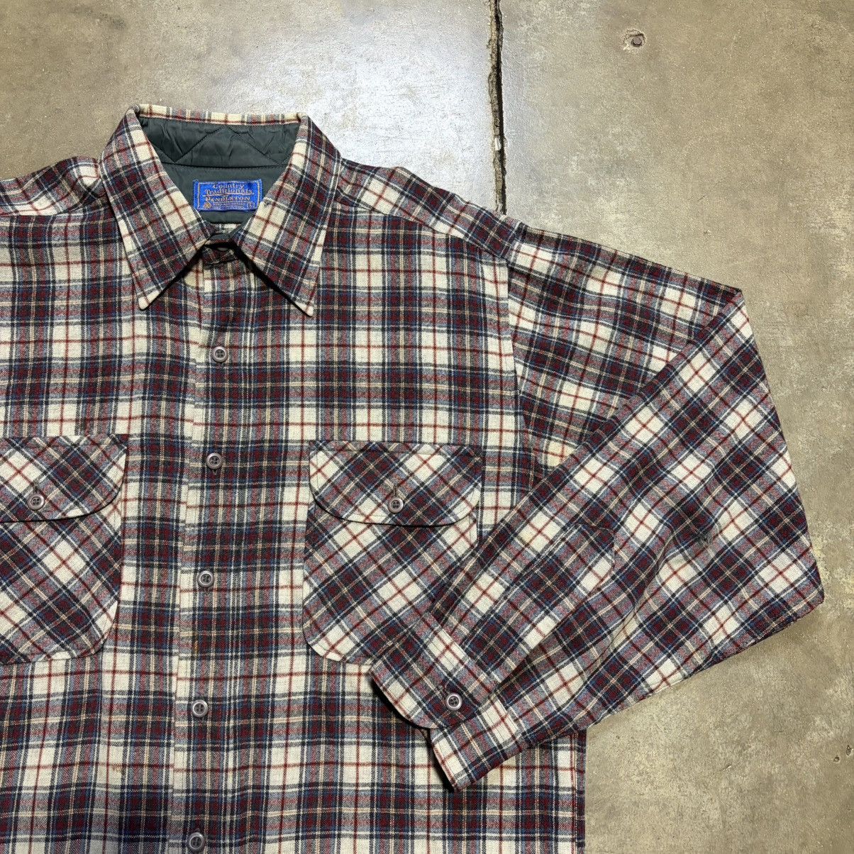 Pendleton Vintage Pendleton Plaid Flannel Shirt Virgin Wool Western Size US L / EU 52-54 / 3 - 1 Thumbnail
