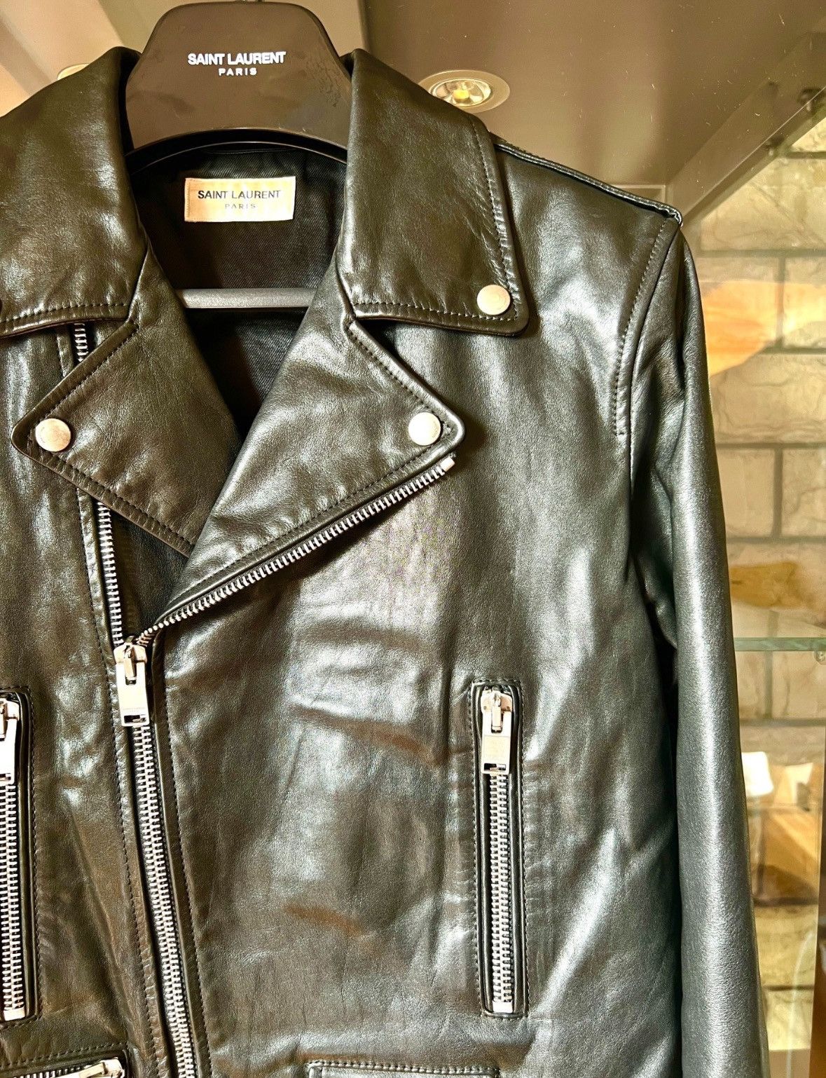 Yves Saint Laurent SAINT LAURENT 16SS L01 Motorcycle Leather Jacket 2502-Nexta Size US M / EU 48-50 / 2 - 2 Thumbnail