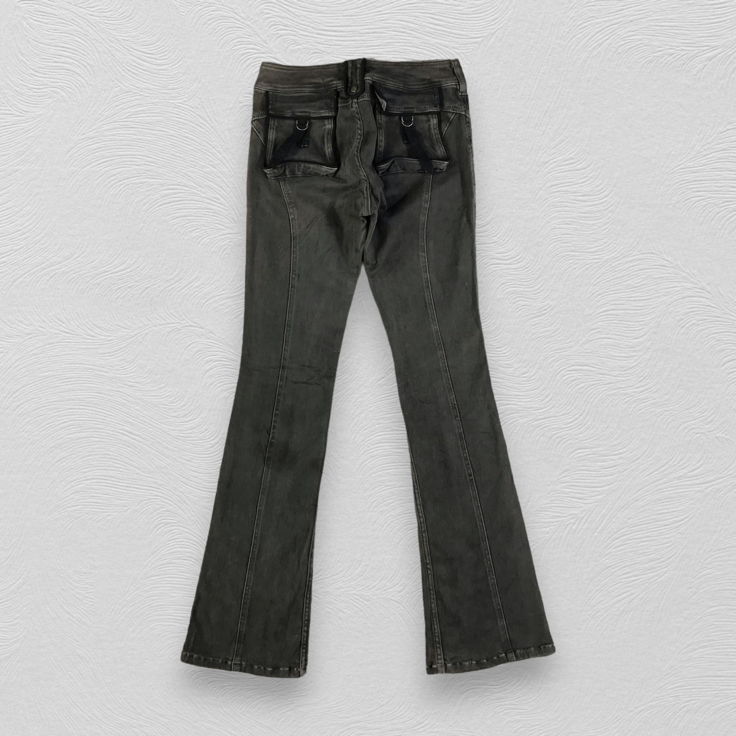 Japanese Brand Flamingo Faded Flared Pants KJ2155 Size 26" / US 2 / IT 38 - 2 Thumbnail