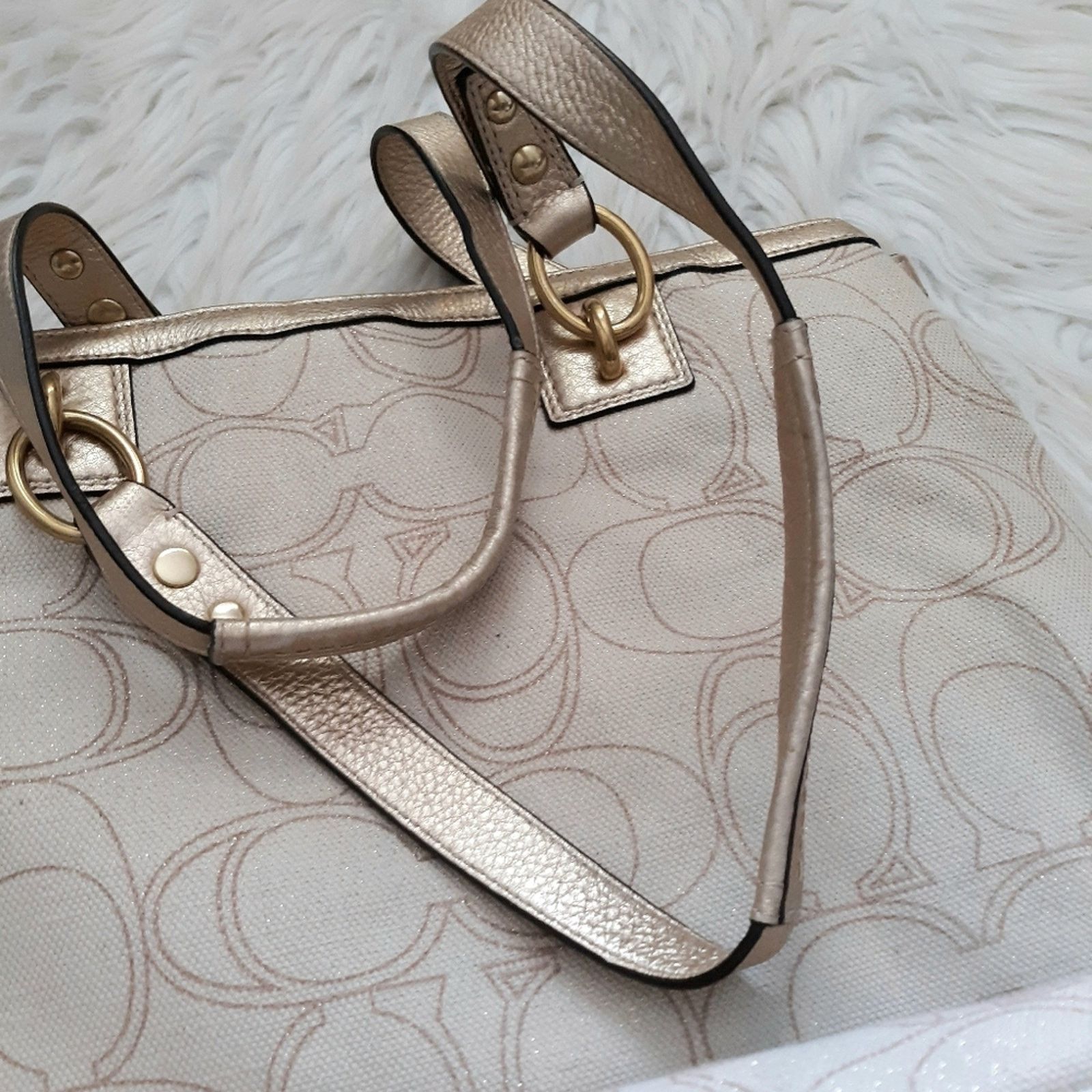 Coach Coach Penelope Linen/Leather Handbag Size ONE SIZE - 6 Thumbnail