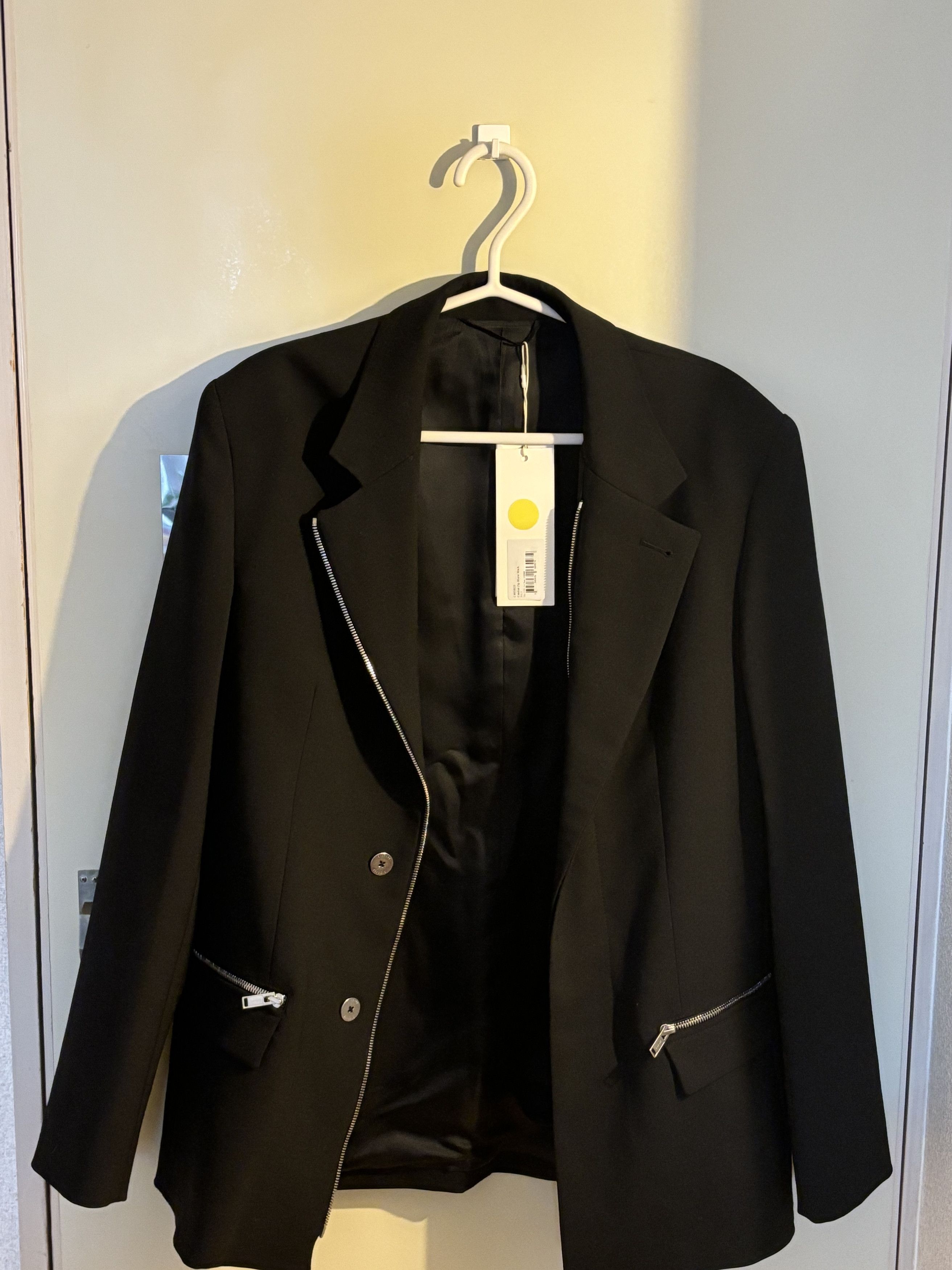 image of Dion Lee Black Combat Zip Blazer, Women's (Size Small)