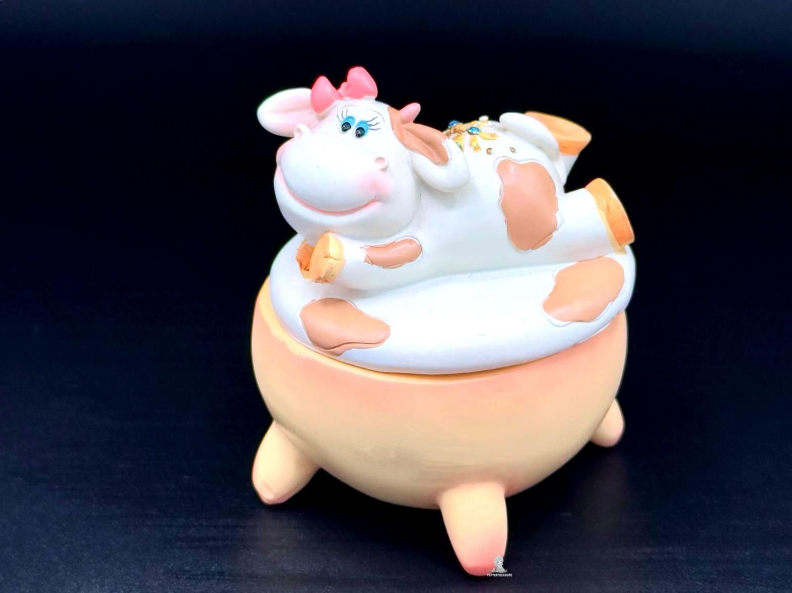 Other Charming Cow Trinket Box Gold & Jewel Details | Farmhouse Size ONE SIZE - 5 Thumbnail