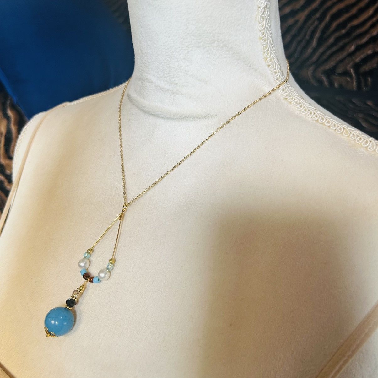 Handmade Handcrafted vintage bead changeable charm pendant necklace Size ONE SIZE - 4 Thumbnail
