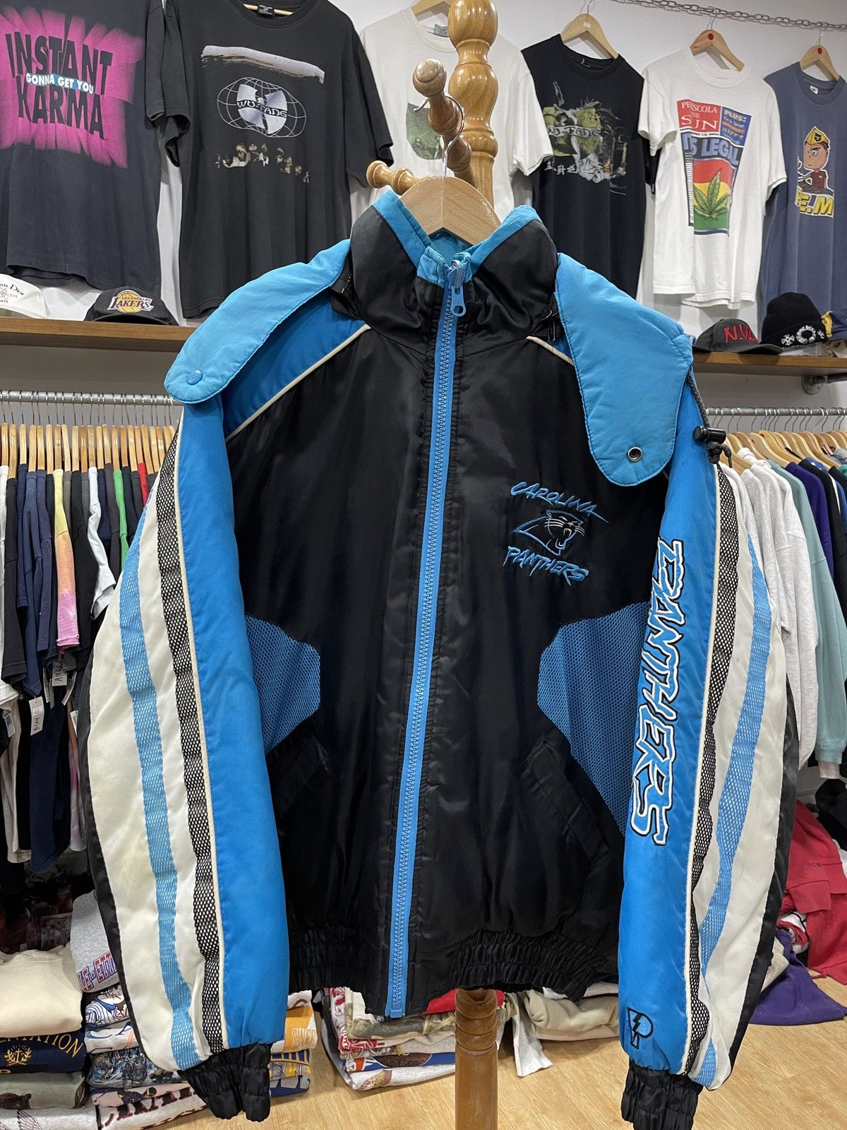 Carolina Panthers Leather Jacket – SportsDexter