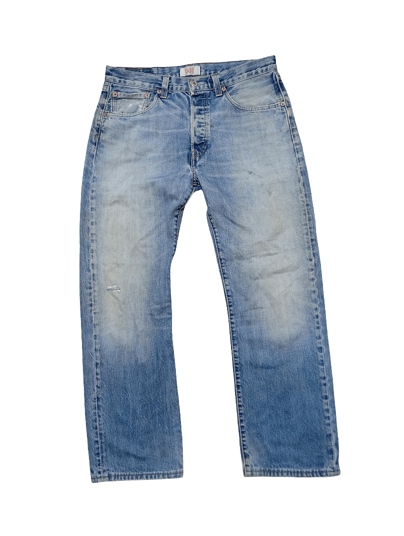 Levi's Vintage Levis 501 Bleu Wash Distressed Jeans Size US 32 / EU 48 - 1 Thumbnail