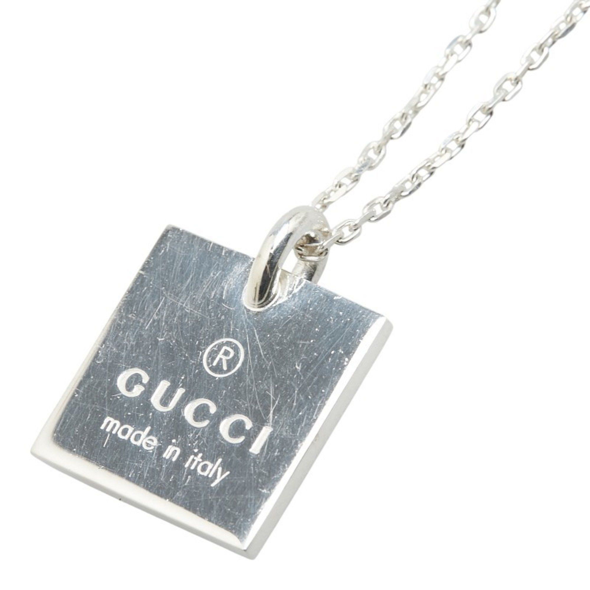 Gucci Gucci Square Plate Necklace SV925 Silver Women's GUCCI Size ONE SIZE - 1 Thumbnail