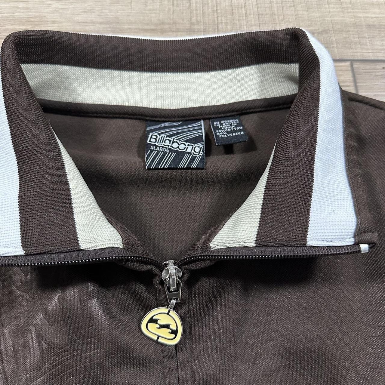 Billabong Vintage 2000s Y2K Billabong Brown Striped Surf Zip Up Jacket Size US XL / EU 56 / 4 - 7 Thumbnail