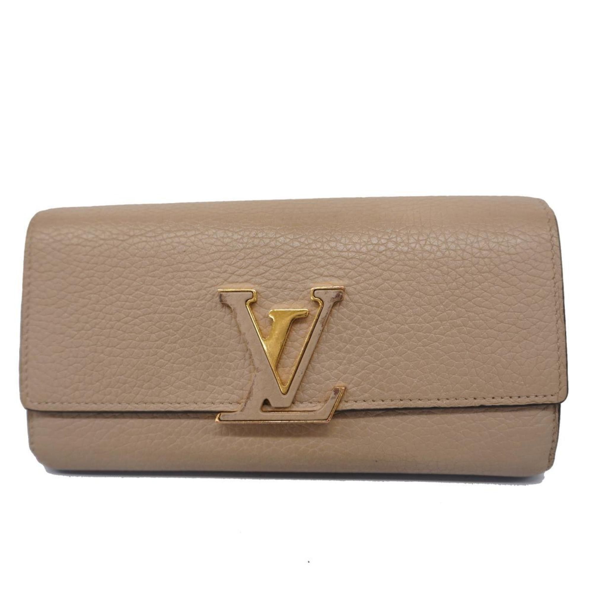 image of Louis Vuitton Long Wallet Portefeuille Capucines M61249 Galle Ladies in Brown, Women's