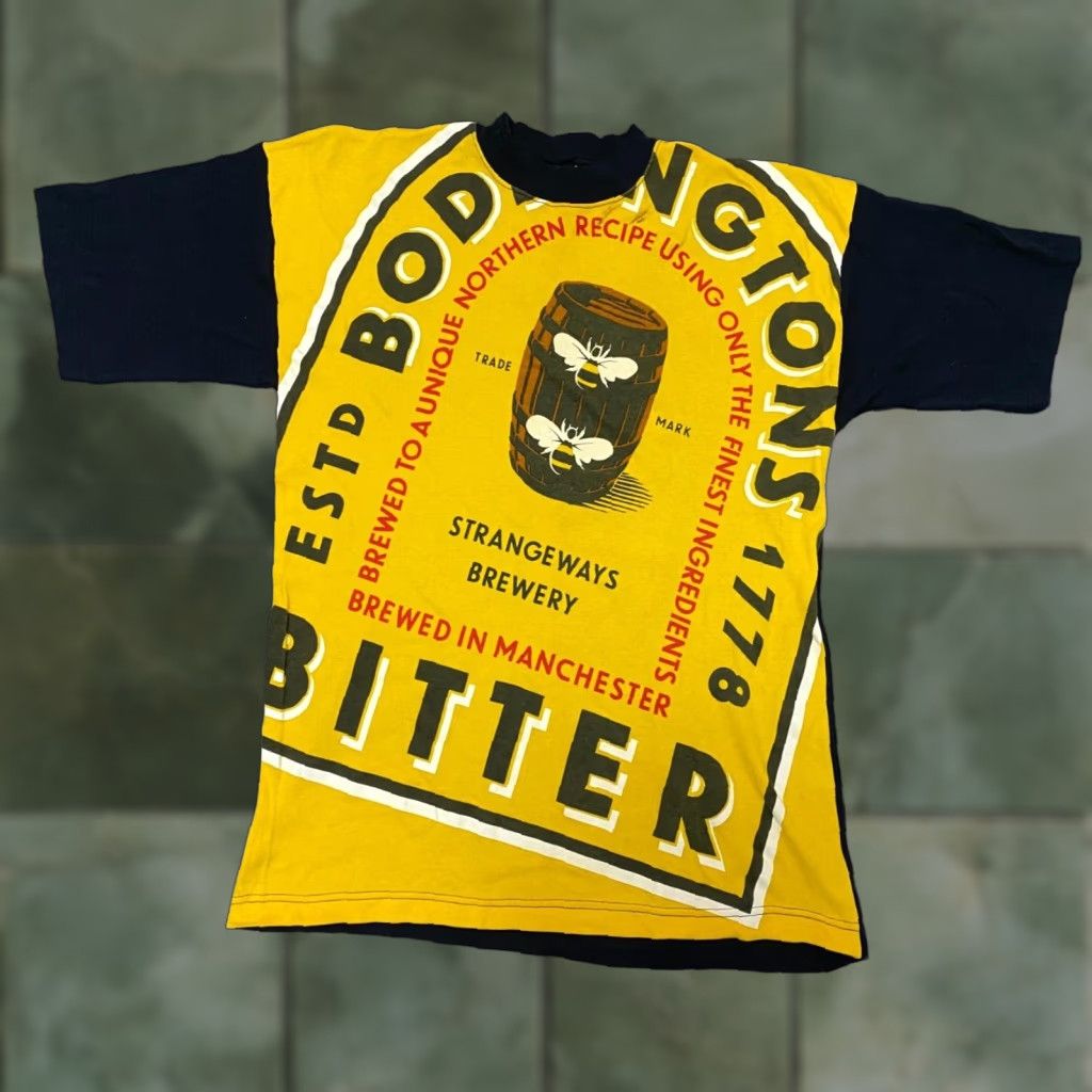 Vintage BODDINGTONS 1778 BITTER CREAM COLLECTION SHIRT MANCHESTER ALL OVER PRINT 90's M Size US M / EU 48-50 / 2 - 1 Thumbnail