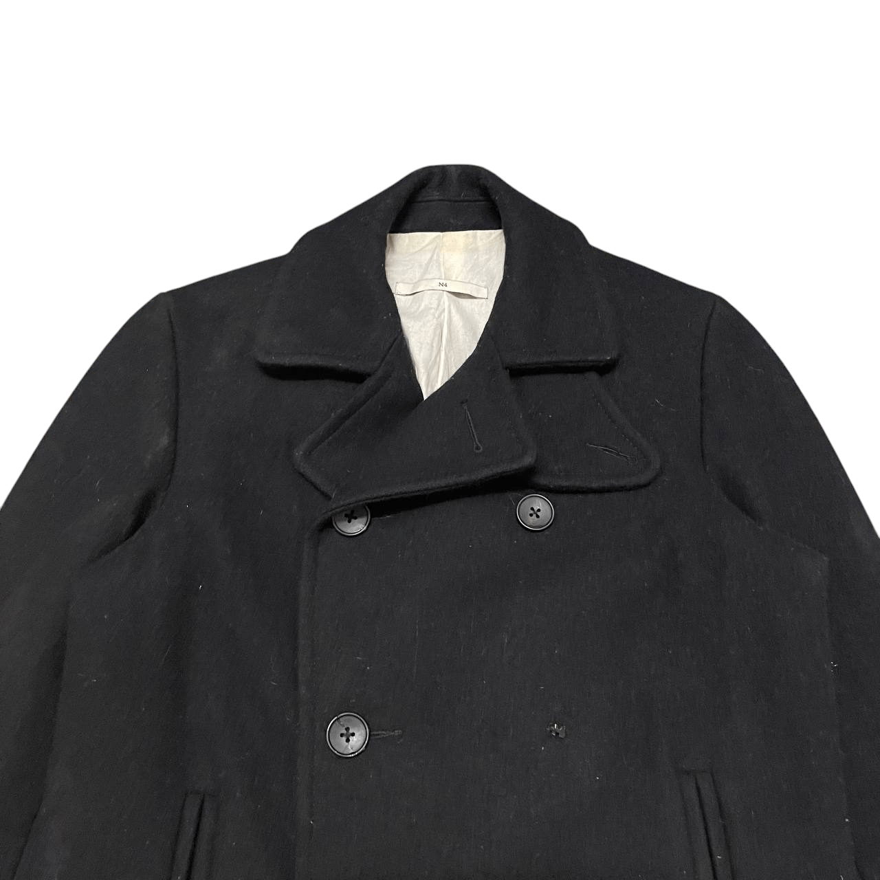 N4 Vintage N4 Wool Coat Double Breasted Size US S / EU 44-46 / 1 - 2 Thumbnail