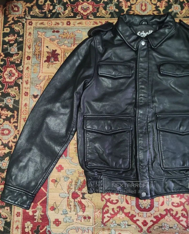 Schott Schott Genuine leather flight jacket multi-pocket cropped Size US L / EU 52-54 / 3 - 2 Thumbnail