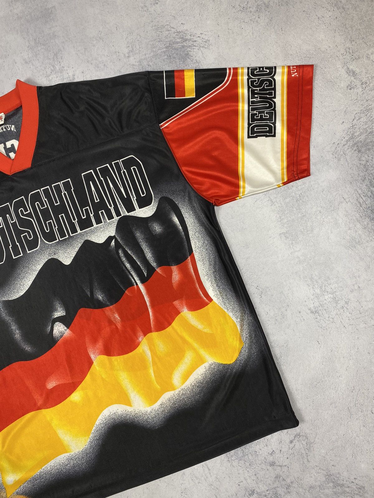 Vintage Vintage 90’s Nutmeg Mills Germany Deutschland Soccer Jersey Size US XL / EU 56 / 4 - 4 Thumbnail