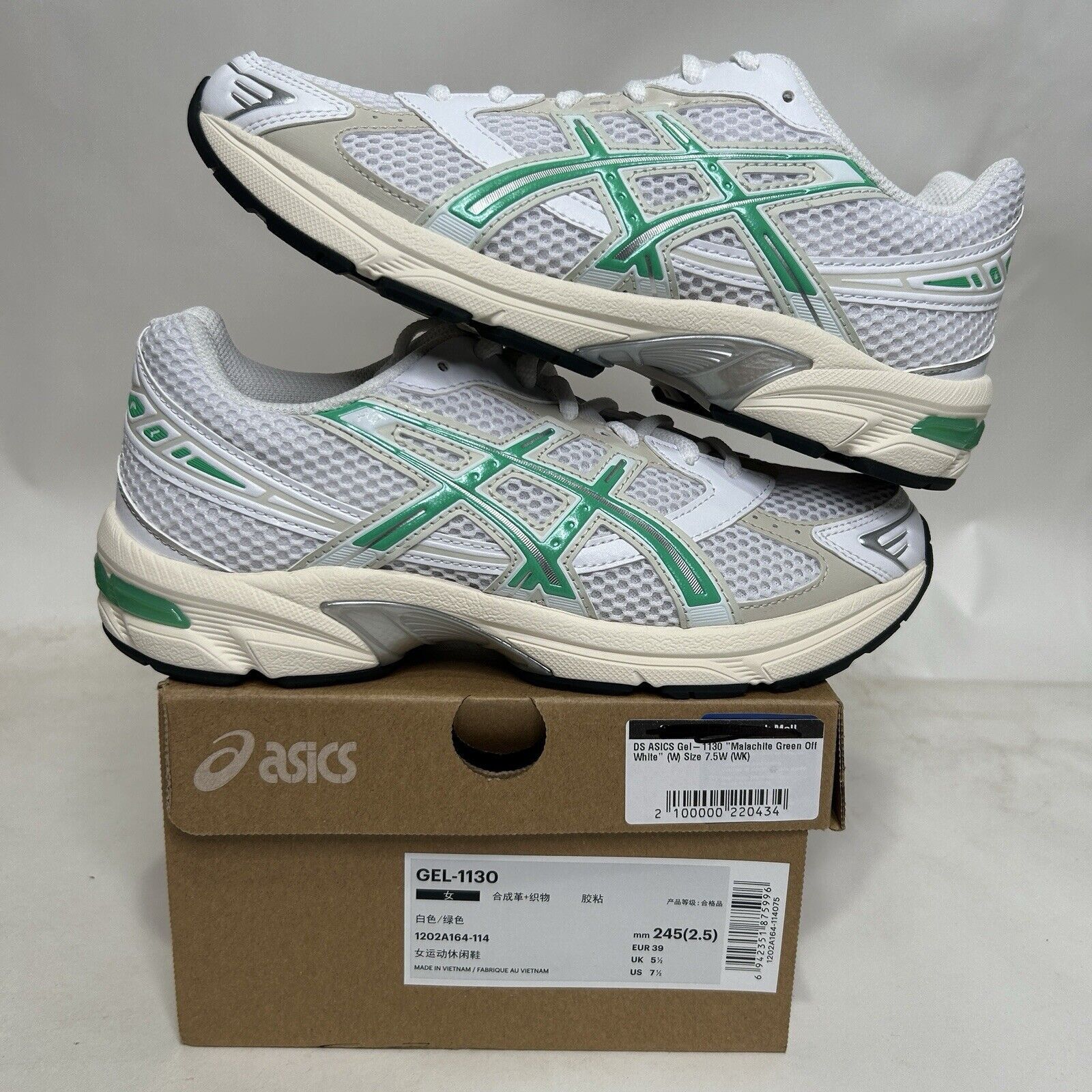 Asics ASICS Gel-1130 “White Malachite Green” 2024 Size US 7.5 / IT 37.5 - 1 Thumbnail